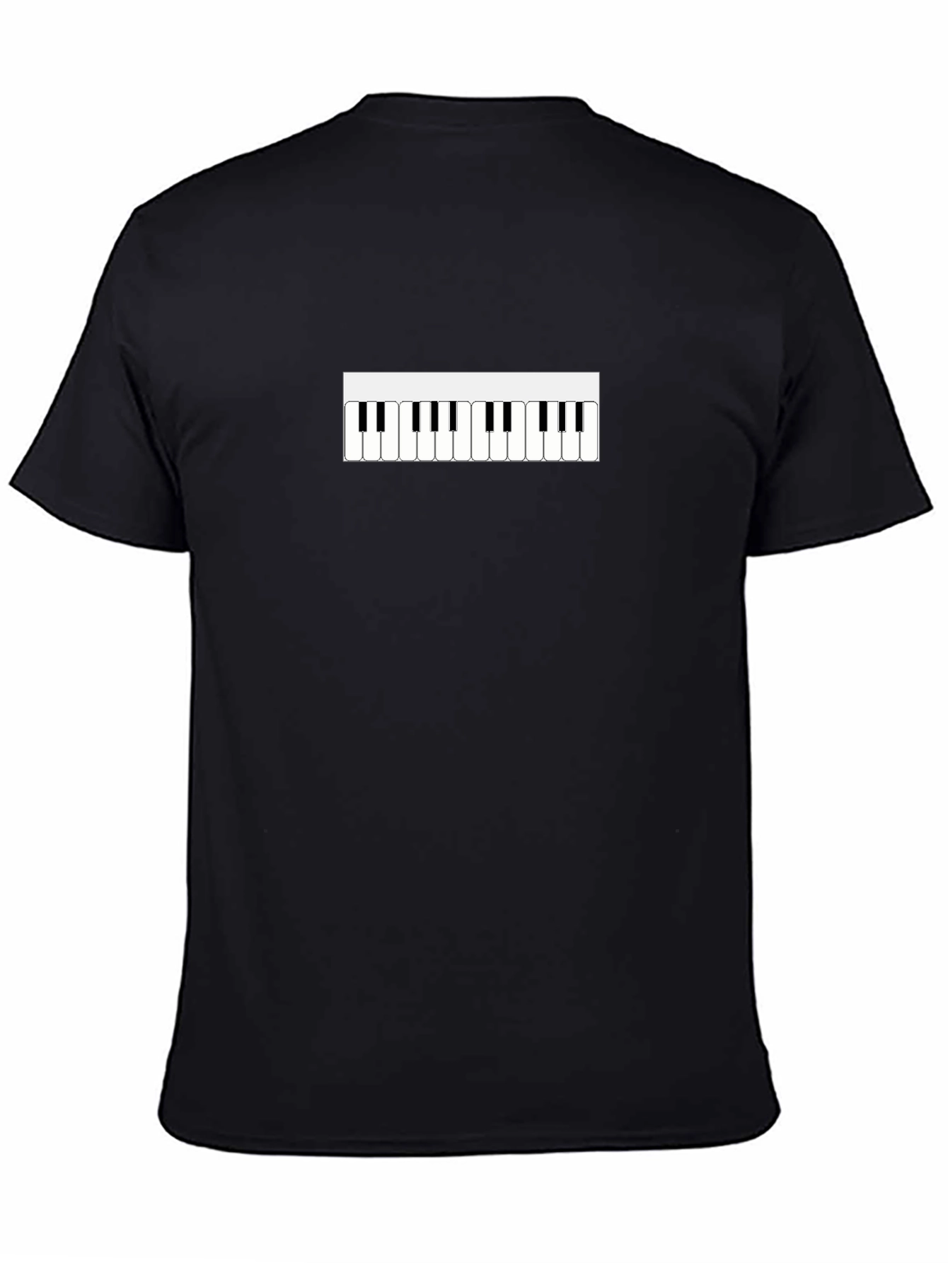 Piano Keys Graphic T-Shirt - Black Casual Tee