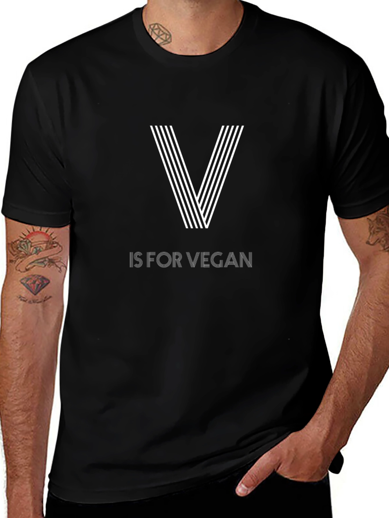Vegan V Graphic Tee - Stylish & Comfortable