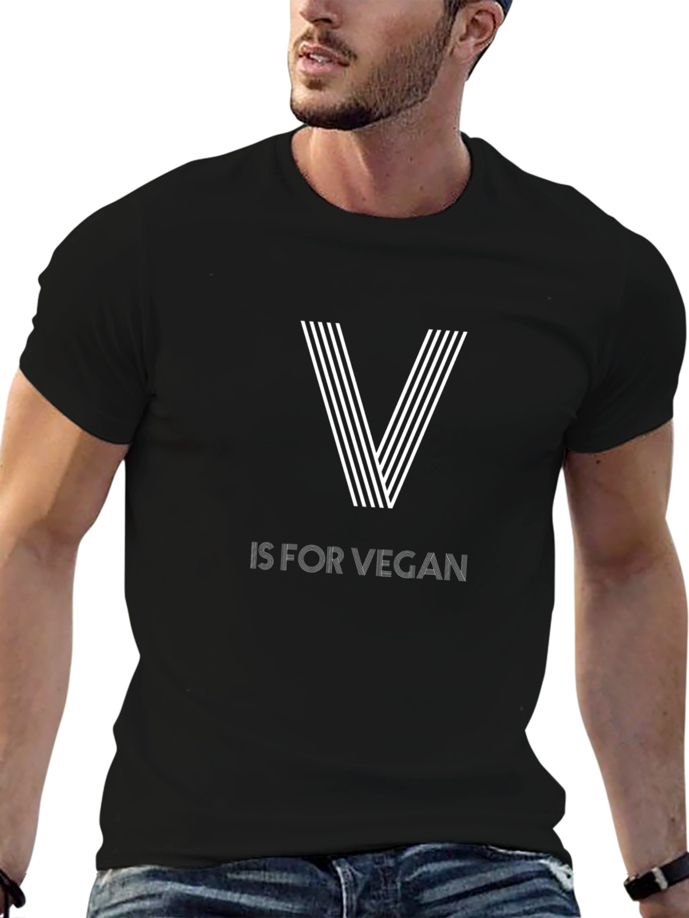 Vegan V Graphic Tee - Stylish & Comfortable