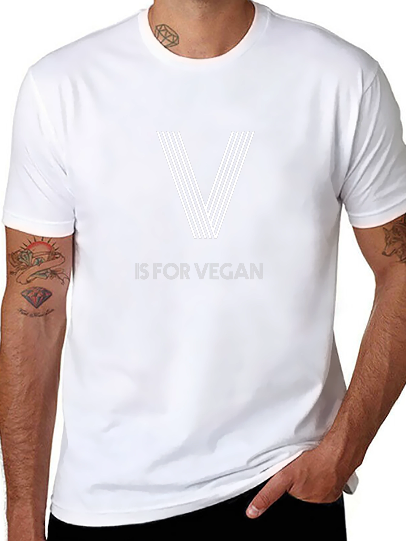 Vegan V Graphic Tee - Stylish & Comfortable