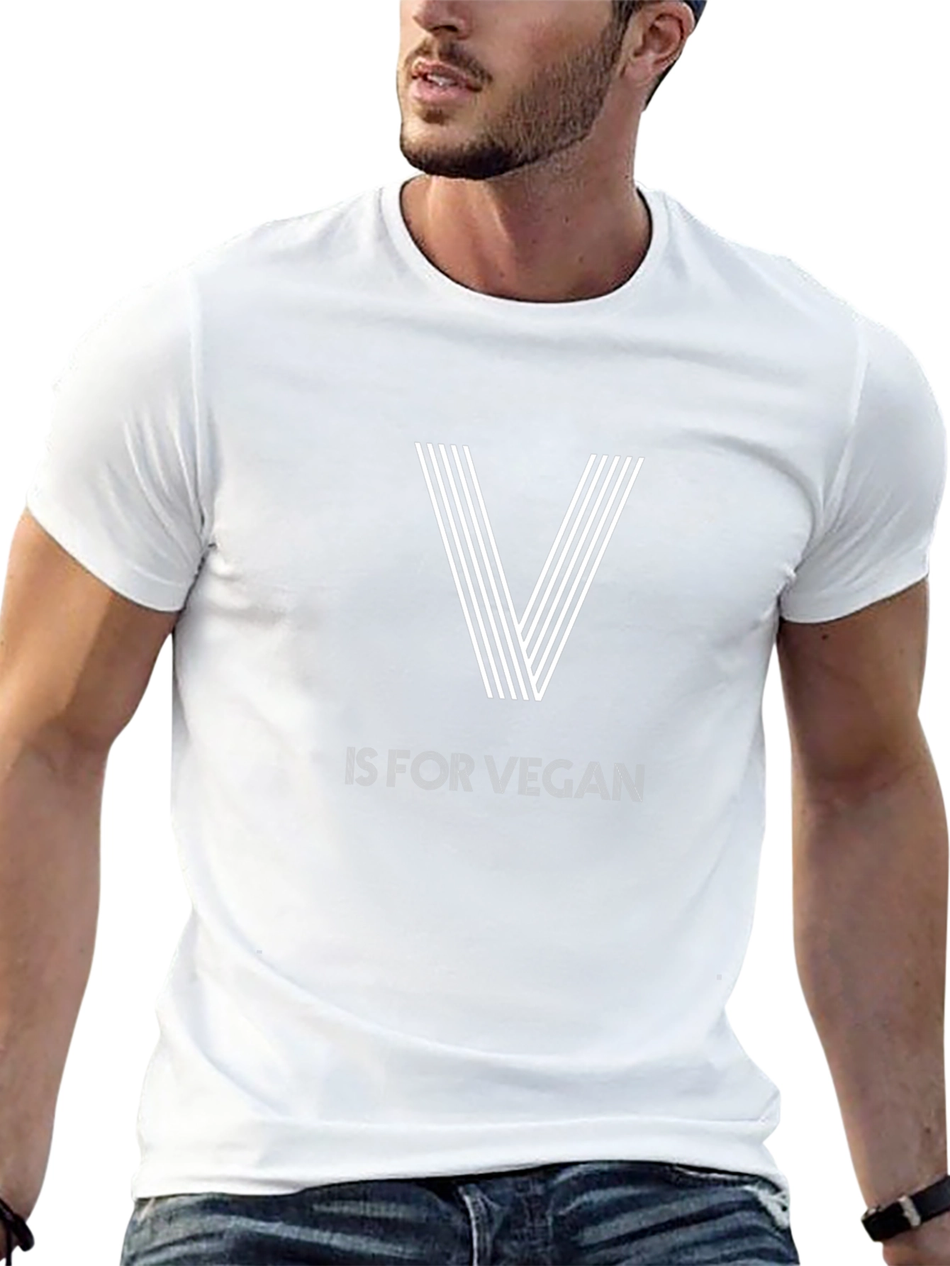 Vegan V Graphic Tee - Stylish & Comfortable