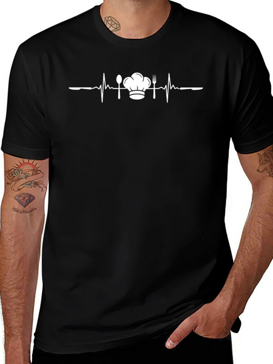 Chefs Heartbeat T-Shirt - Culinary Passion Tee