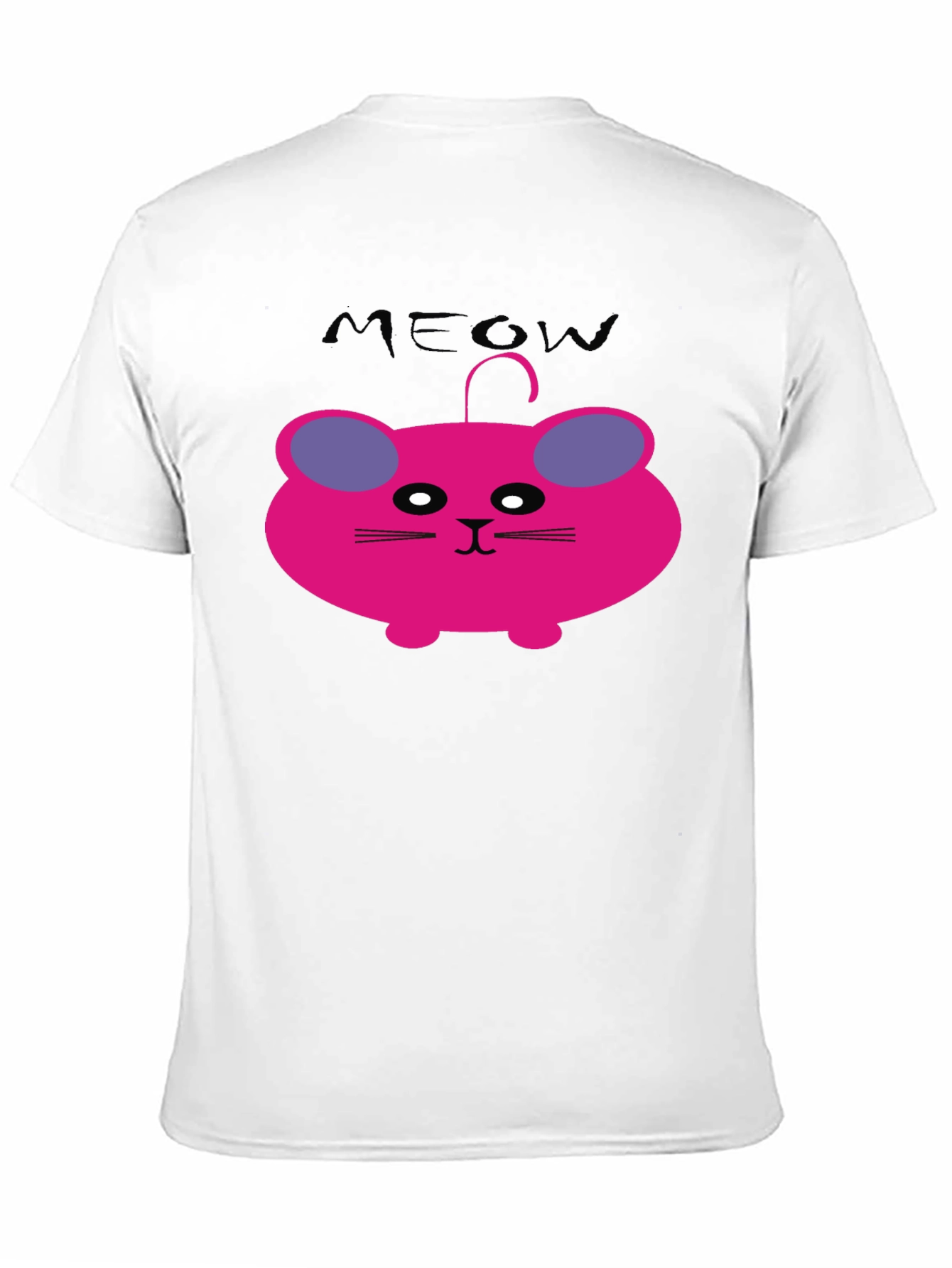 Meow Cat Cartoon Graphic T-Shirt