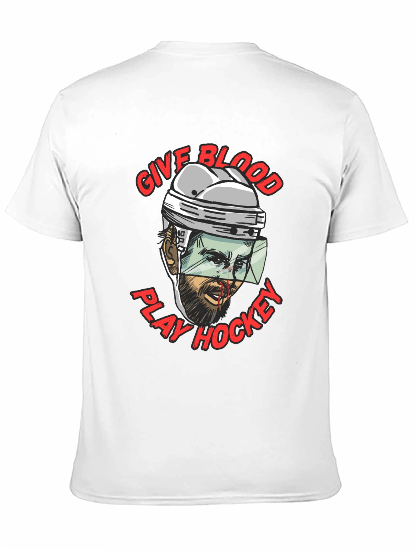 Give Blood Play Hockey Graphic T-Shirt