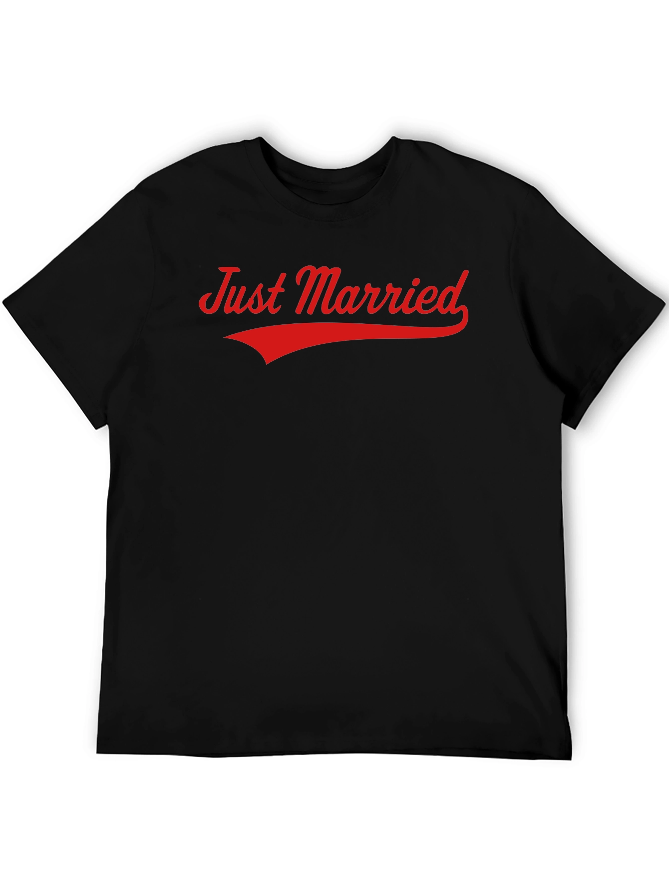 Just Married Graphic Tee - Black