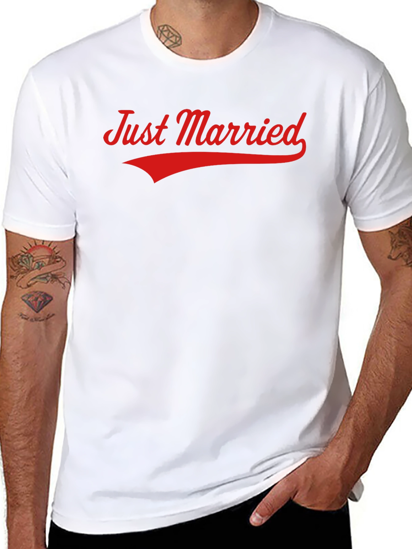 Just Married Graphic Tee - Black