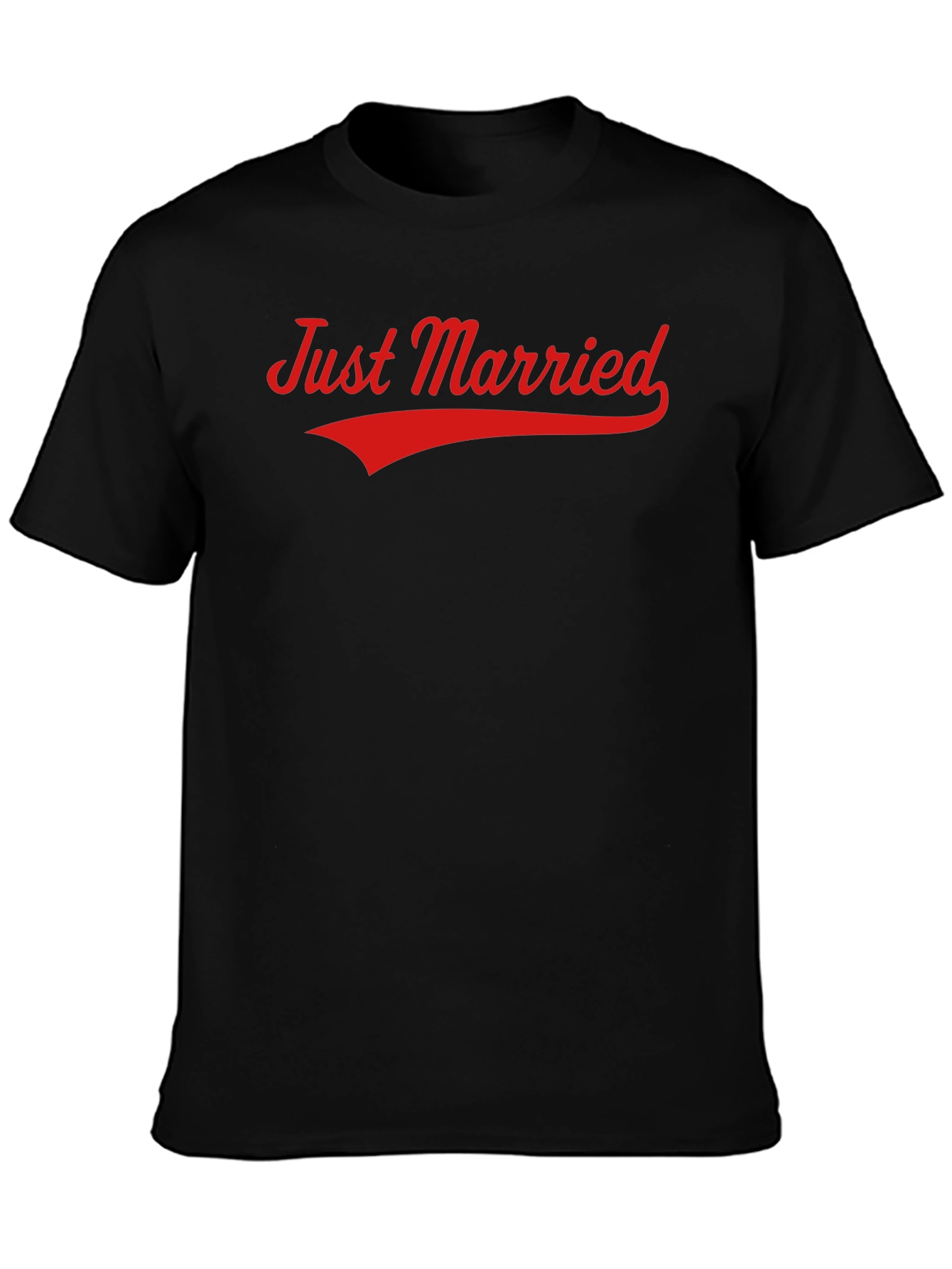 Just Married Graphic Tee - Black