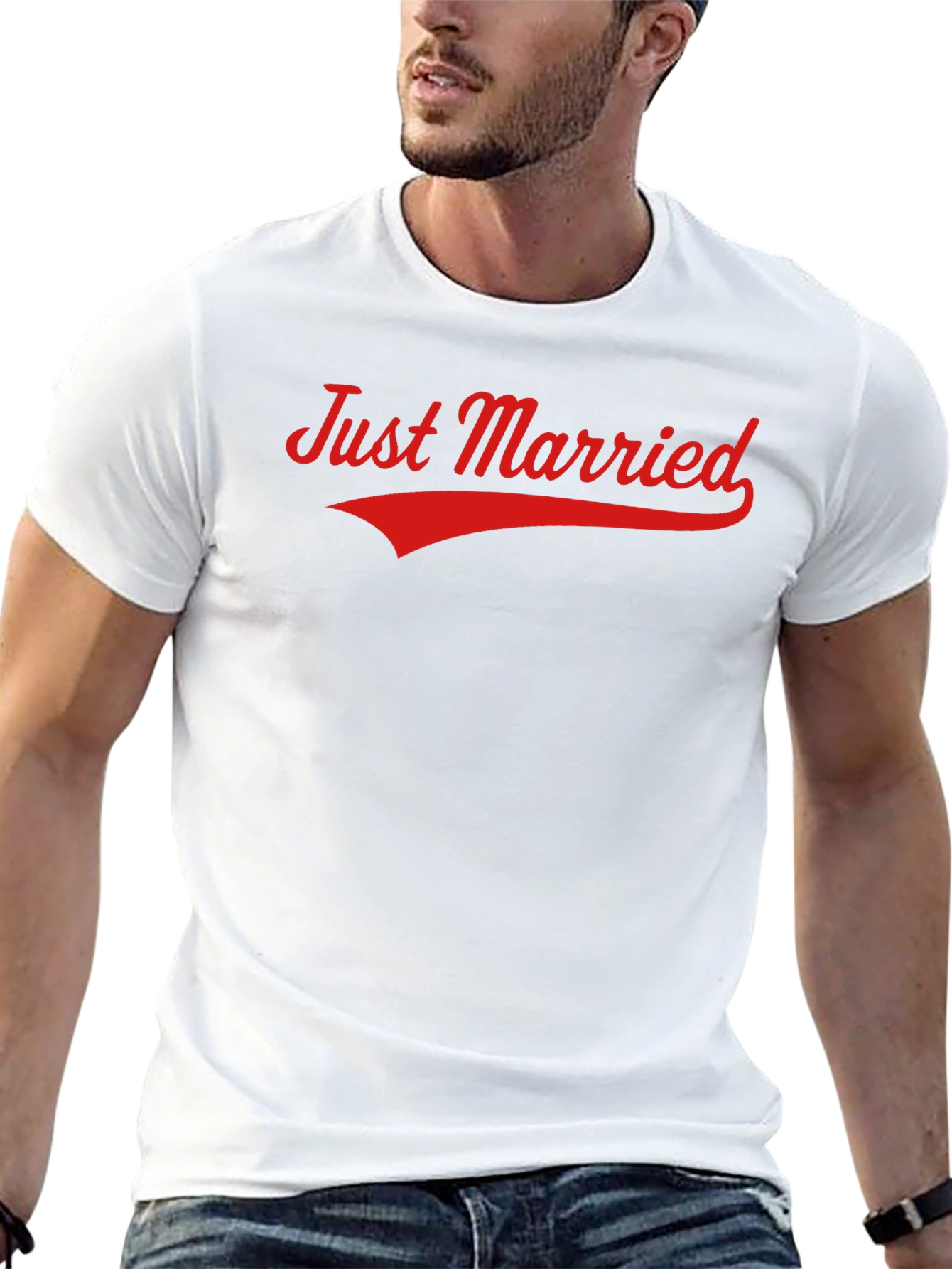 Just Married Graphic Tee - Black