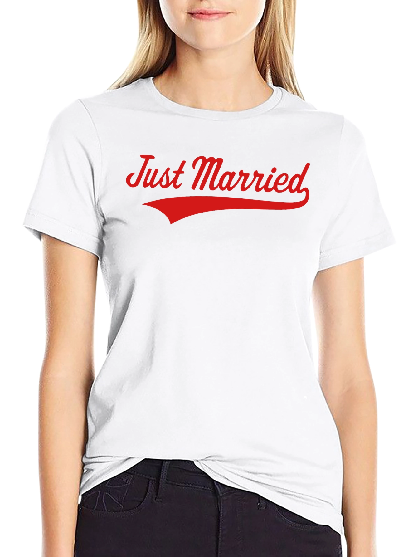 Just Married Graphic Tee - Black