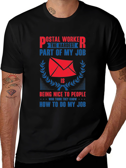 Postal Worker Novelty Graphic T-Shirt