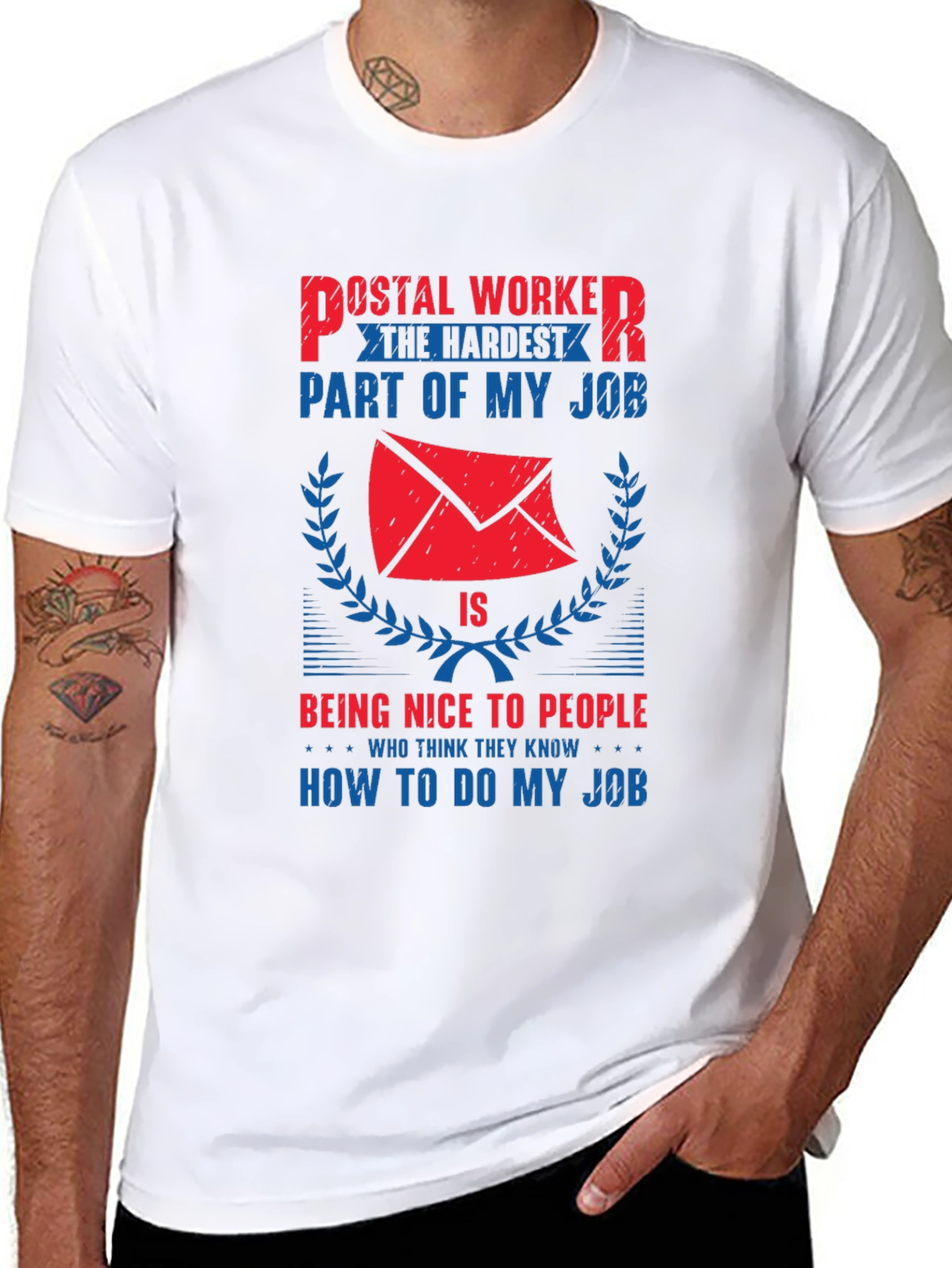 Postal Worker Novelty Graphic T-Shirt