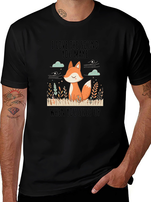 Funny Fox Graphic Tee - I Love the Sound You Make