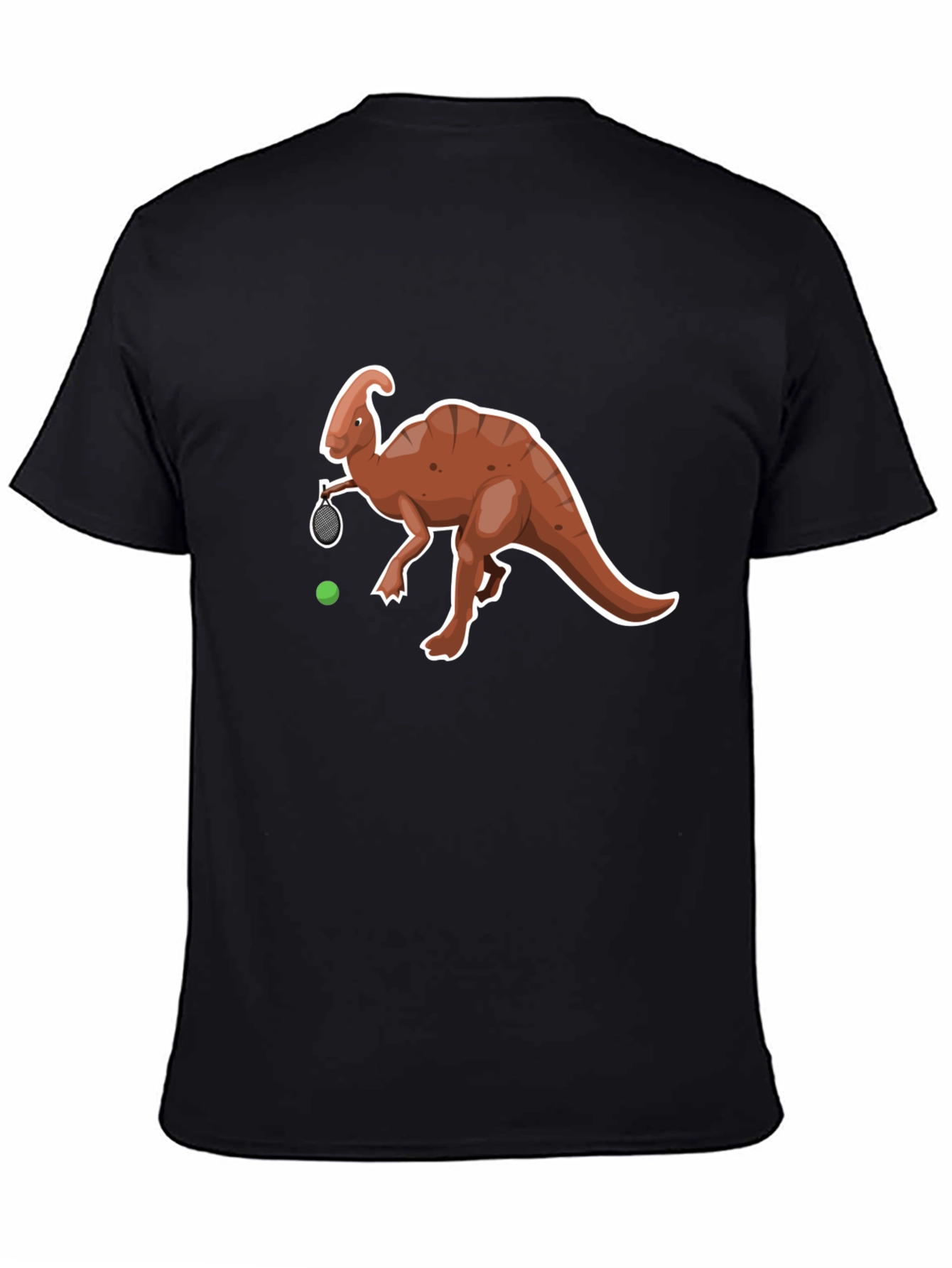 Dino Tennis T-Shirt - Funny Parasaurolophus Tee