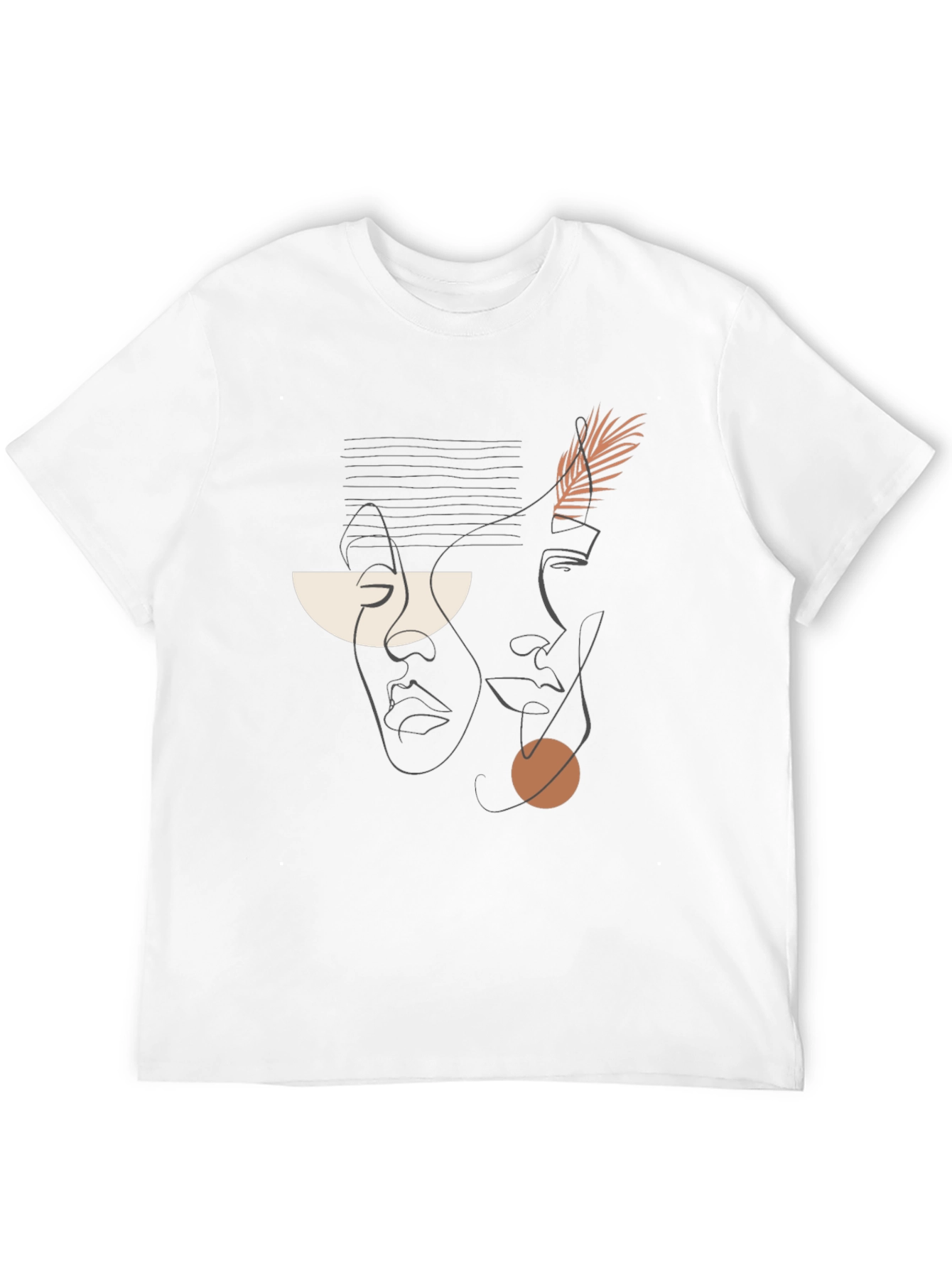Abstract Faces Graphic Tee - Modern Art Shirt