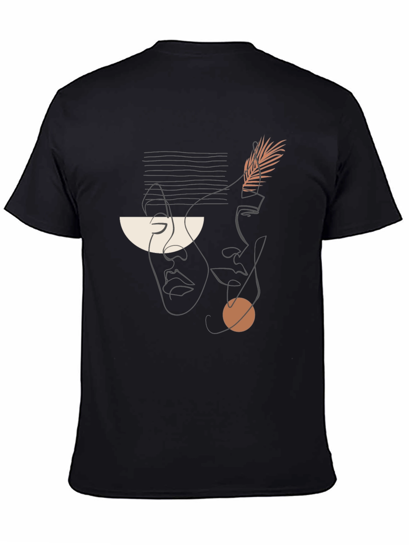 Abstract Faces Graphic Tee - Modern Art Shirt