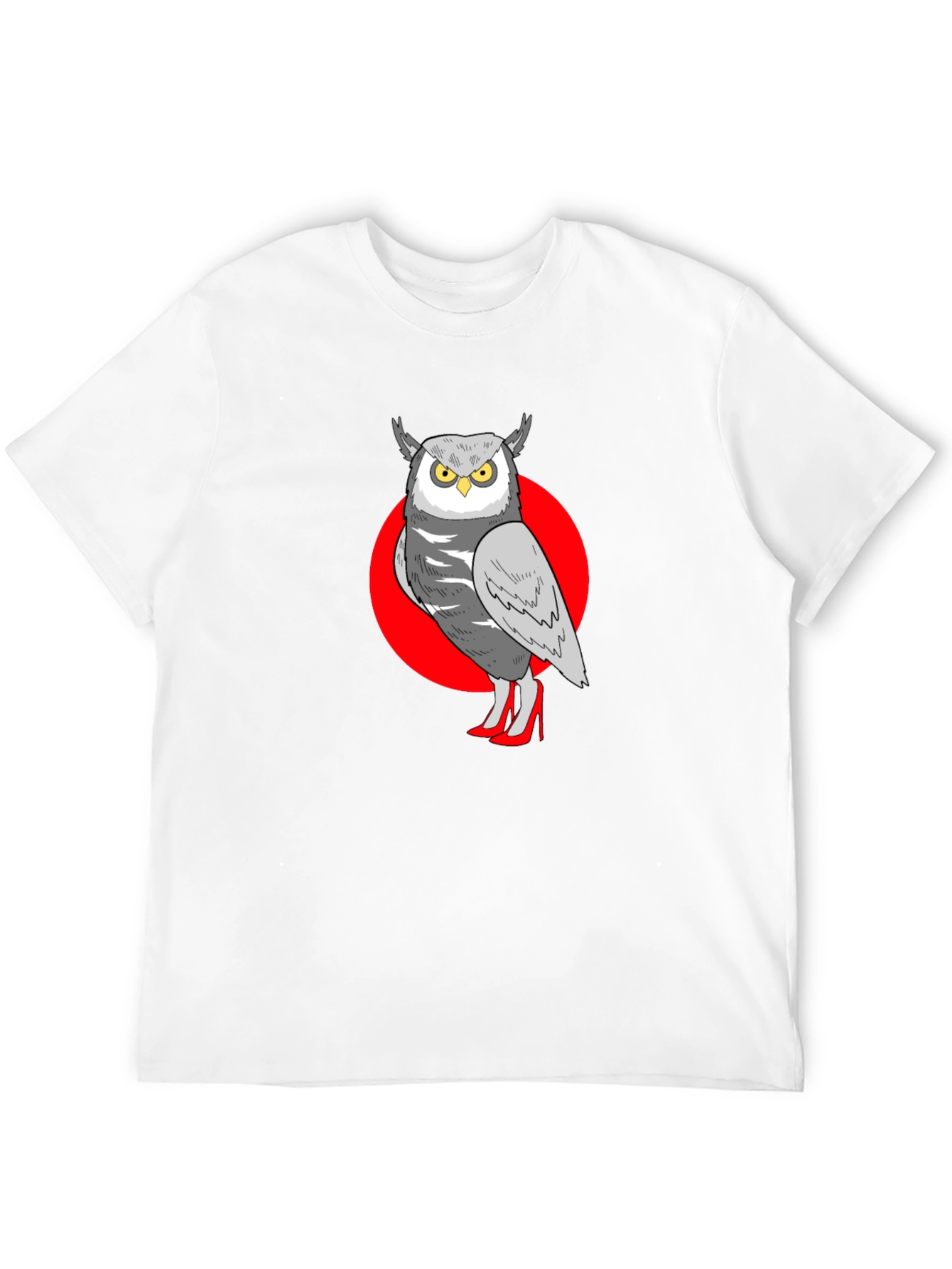 Owl in Heels Graphic Tee - Unisex Black T-Shirt