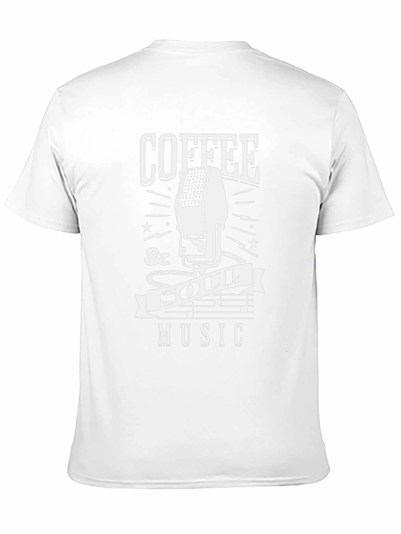Coffee & Soul Music T-Shirt | Retro Microphone Design