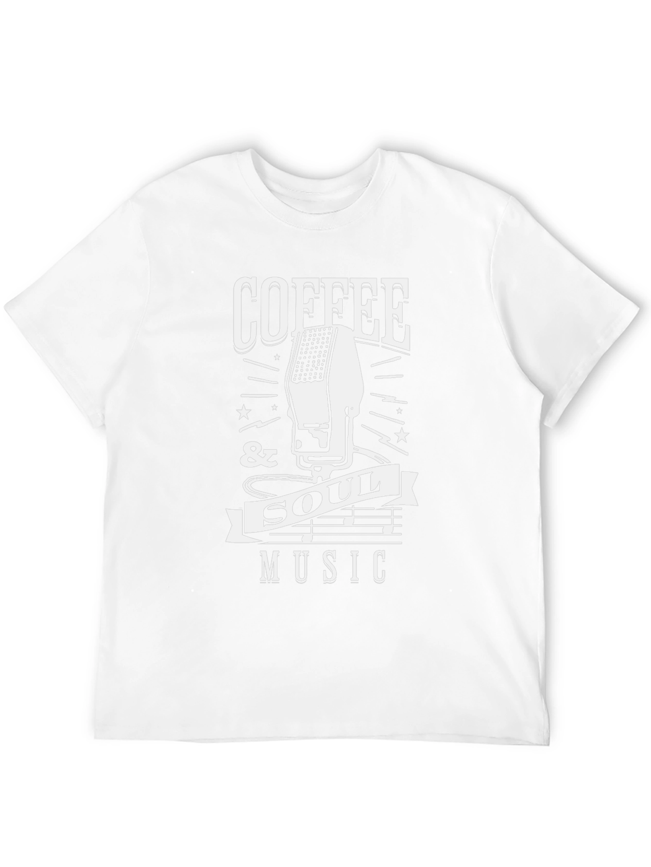 Coffee & Soul Music T-Shirt | Retro Microphone Design