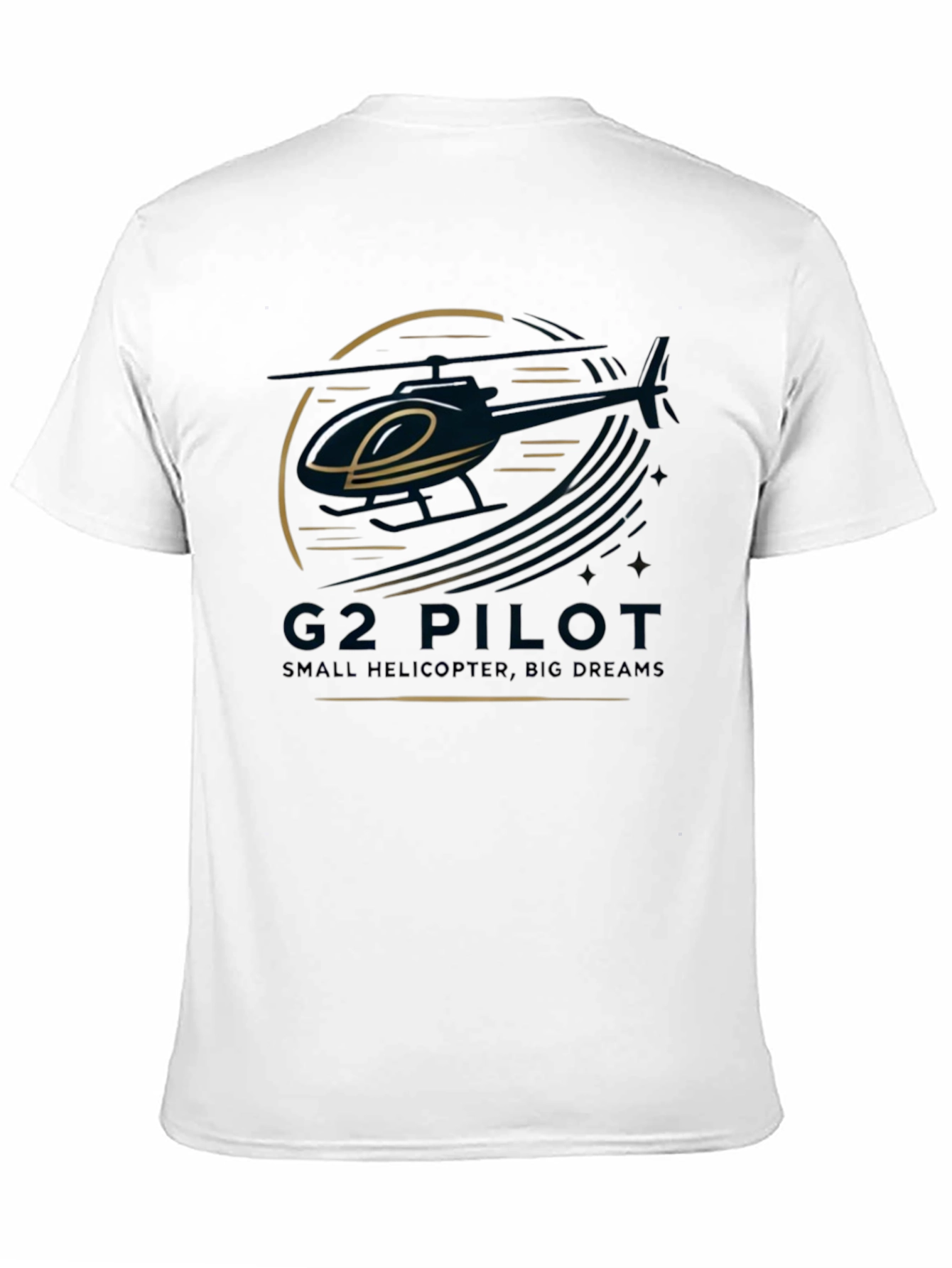 G2 Pilot Helicopter Graphic Black T-Shirt