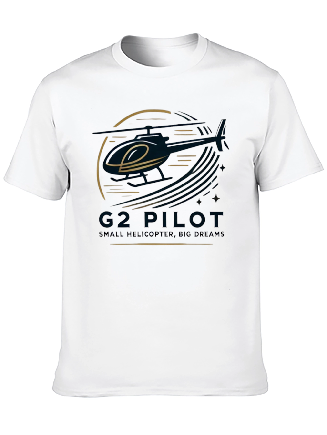 G2 Pilot Helicopter Graphic Black T-Shirt