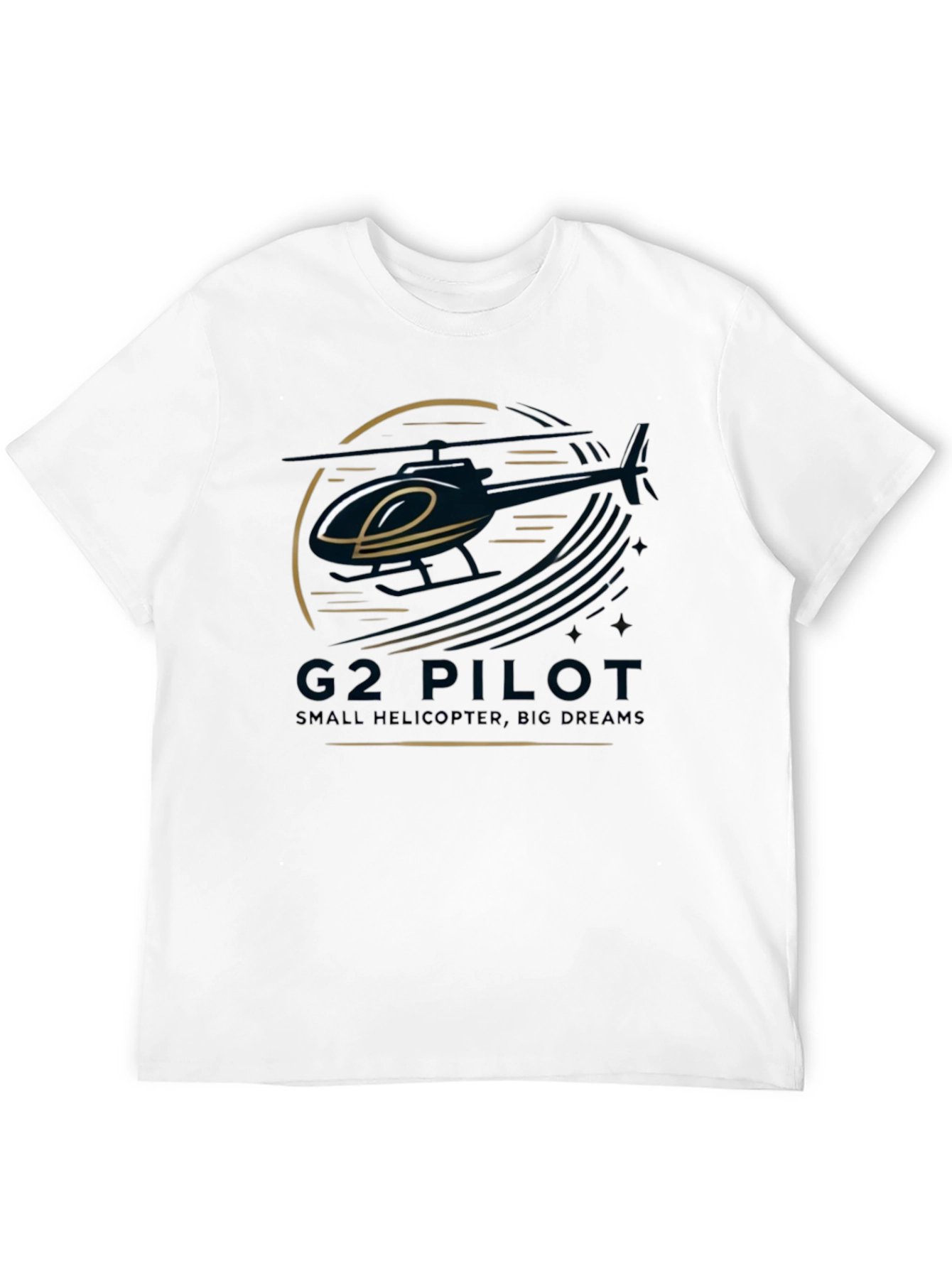 G2 Pilot Helicopter Graphic Black T-Shirt