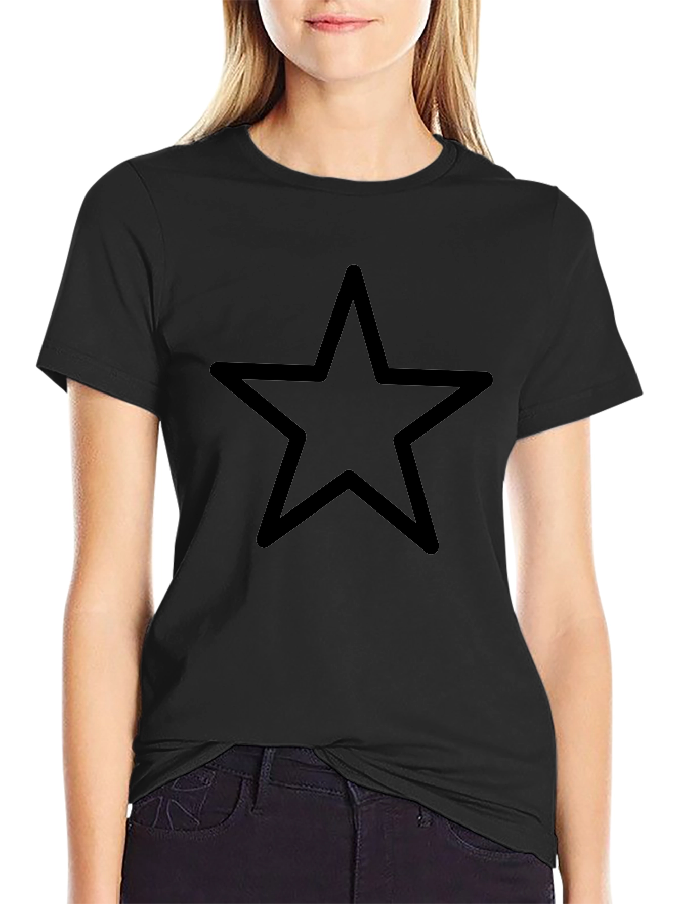 Minimalist Black Star Graphic Tee