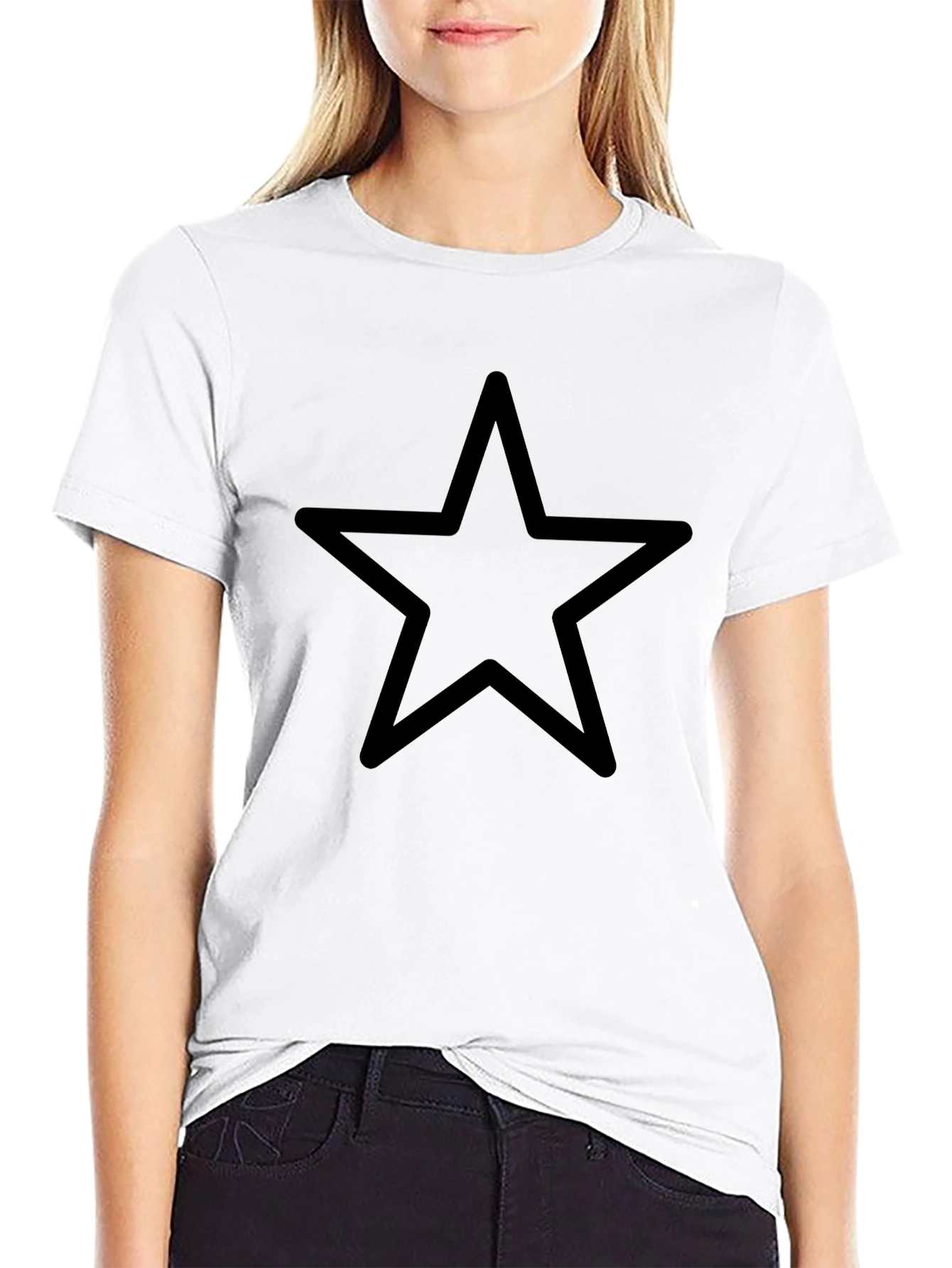 Minimalist Black Star Graphic Tee