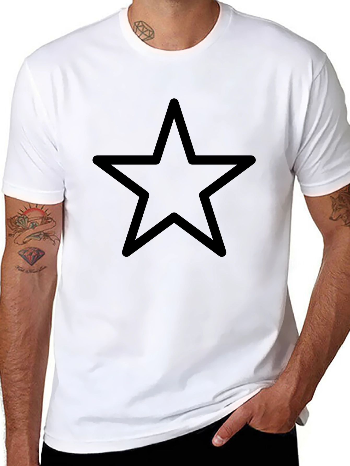 Minimalist Black Star Graphic Tee