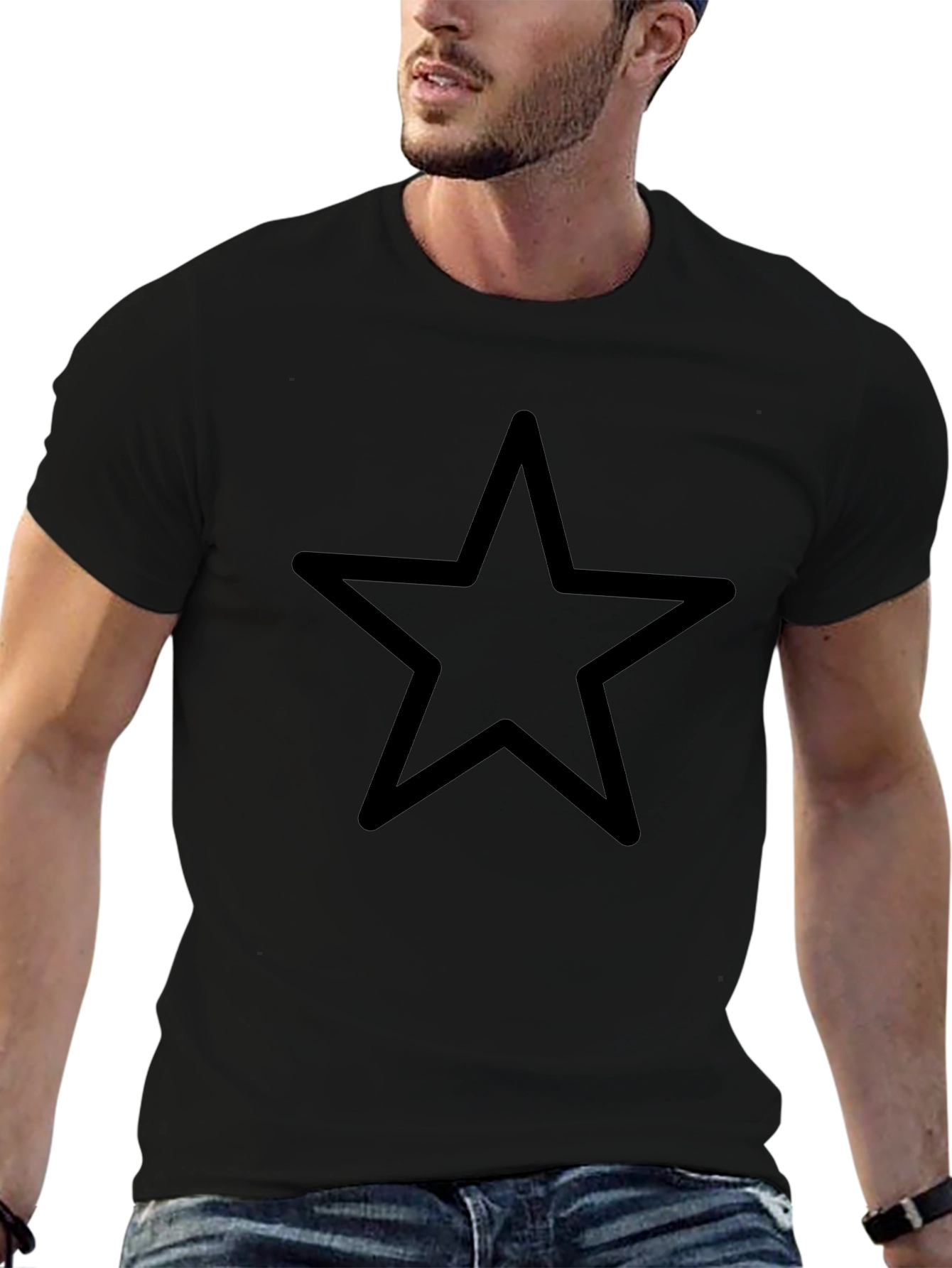 Minimalist Black Star Graphic Tee