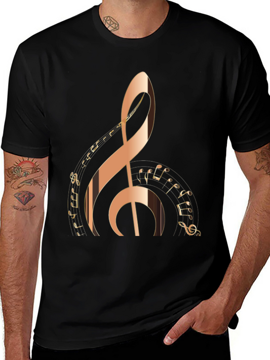 Treble Clef Music Notes Graphic T-Shirt