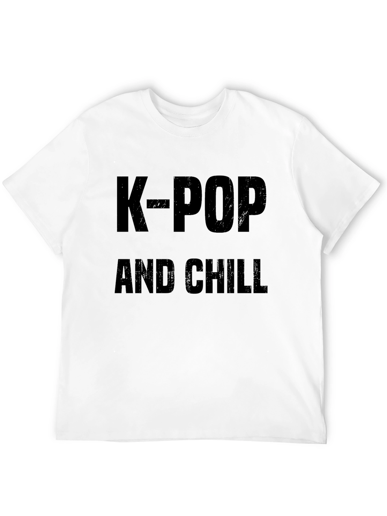 K-Pop and Chill Black Graphic T-Shirt
