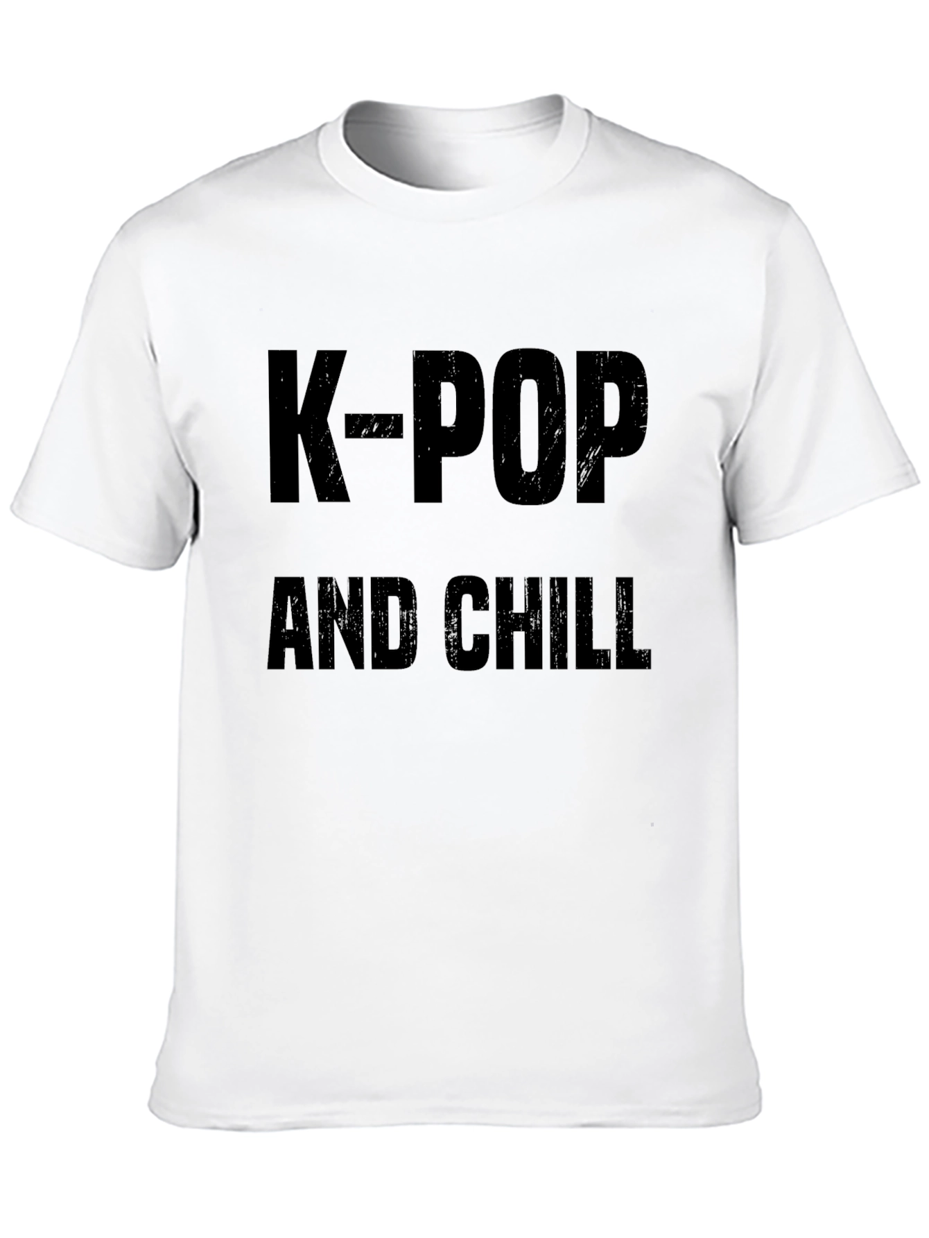 K-Pop and Chill Black Graphic T-Shirt