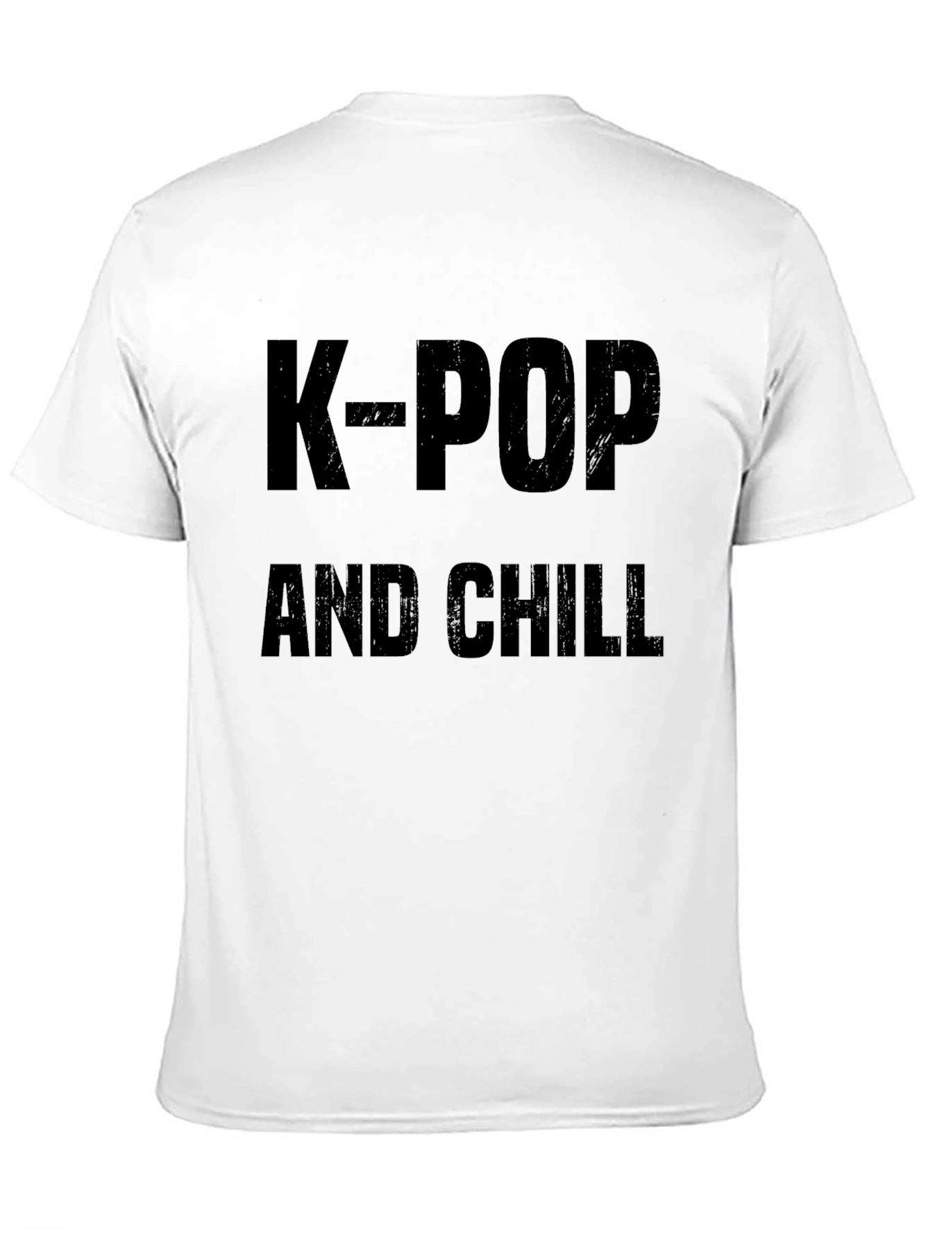 K-Pop and Chill Black Graphic T-Shirt