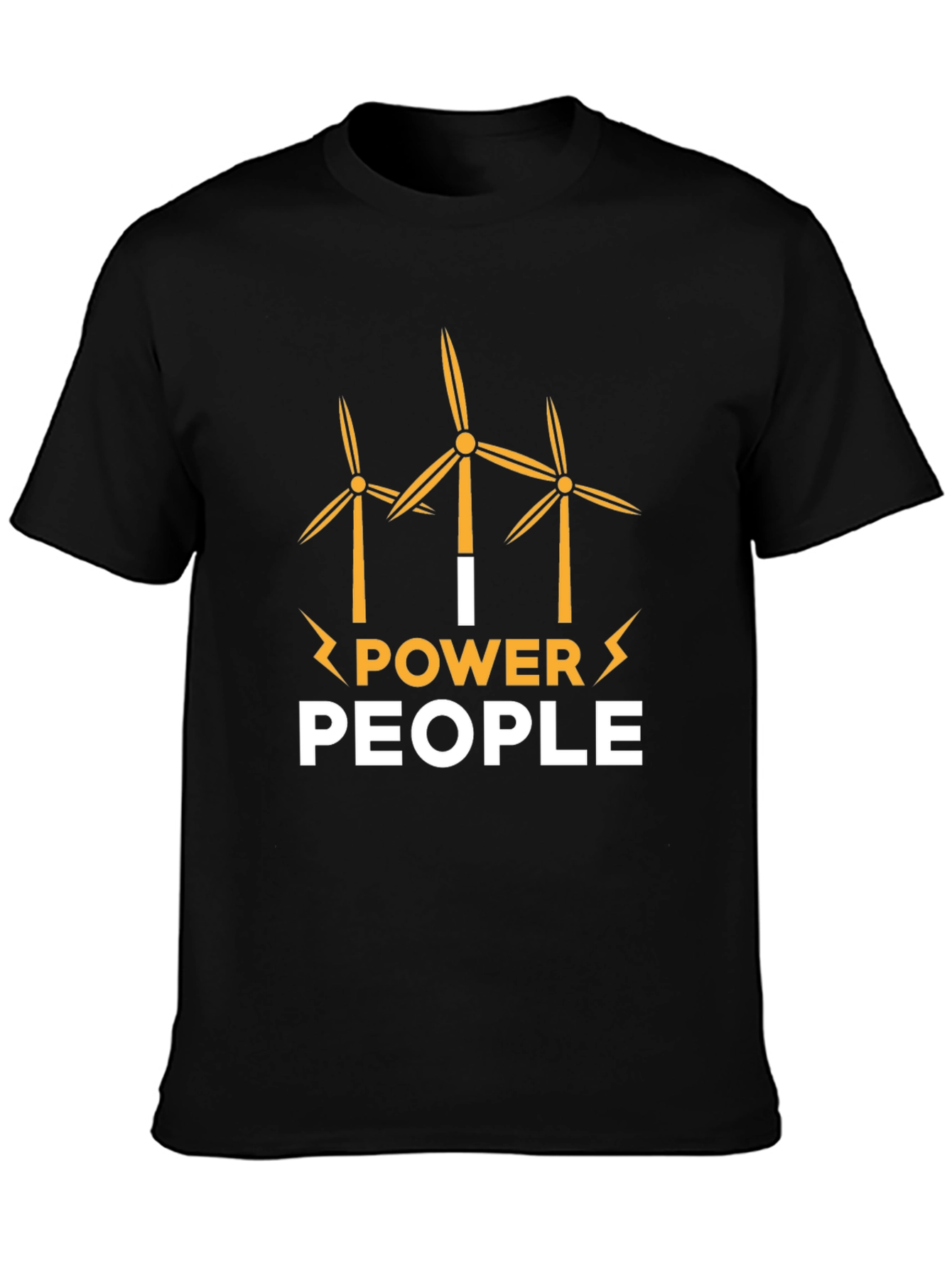 I Power People Wind Turbine Graphic T-Shirt