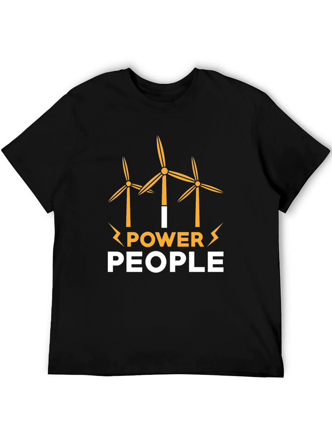 I Power People Wind Turbine Graphic T-Shirt