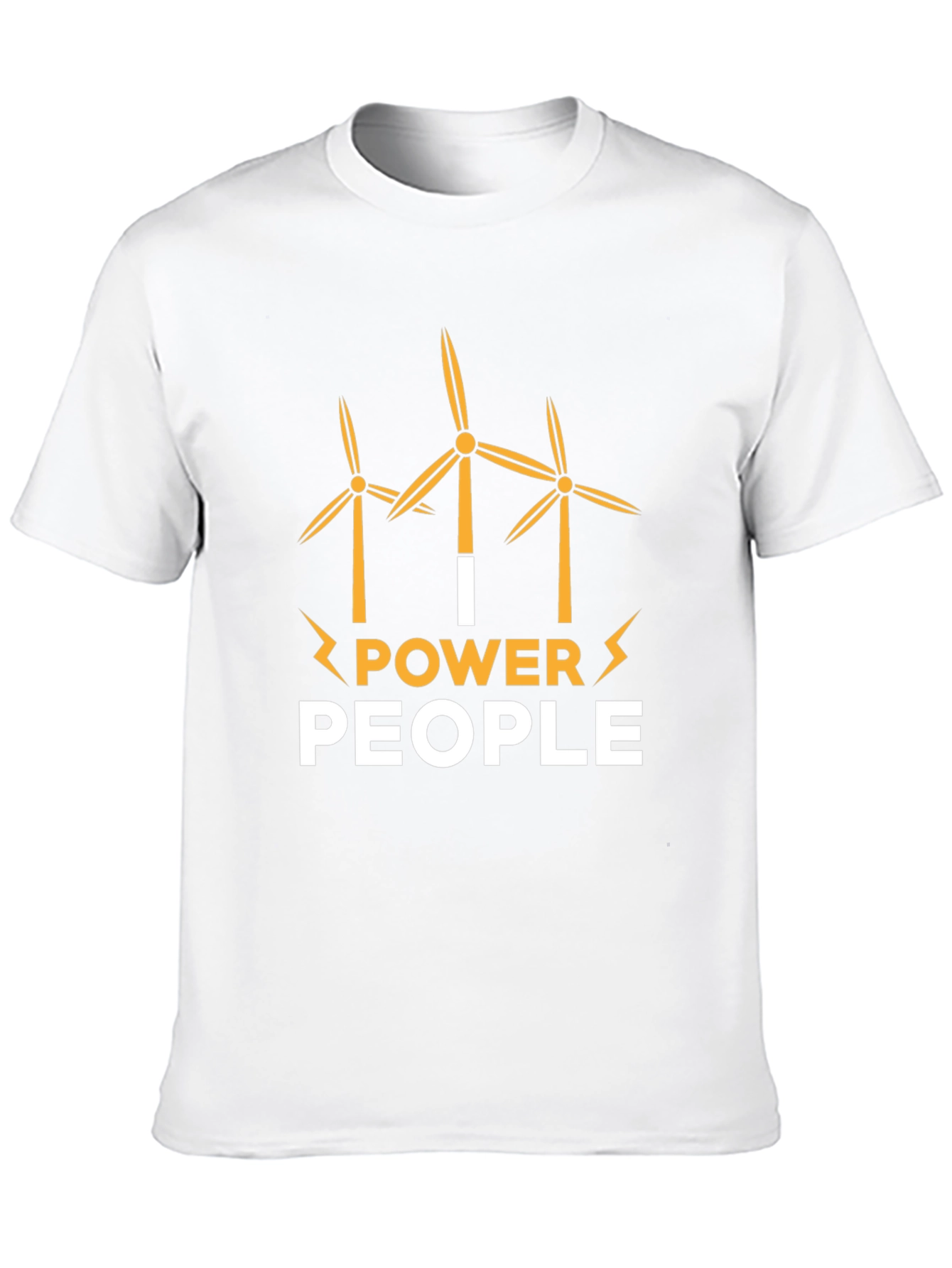 I Power People Wind Turbine Graphic T-Shirt