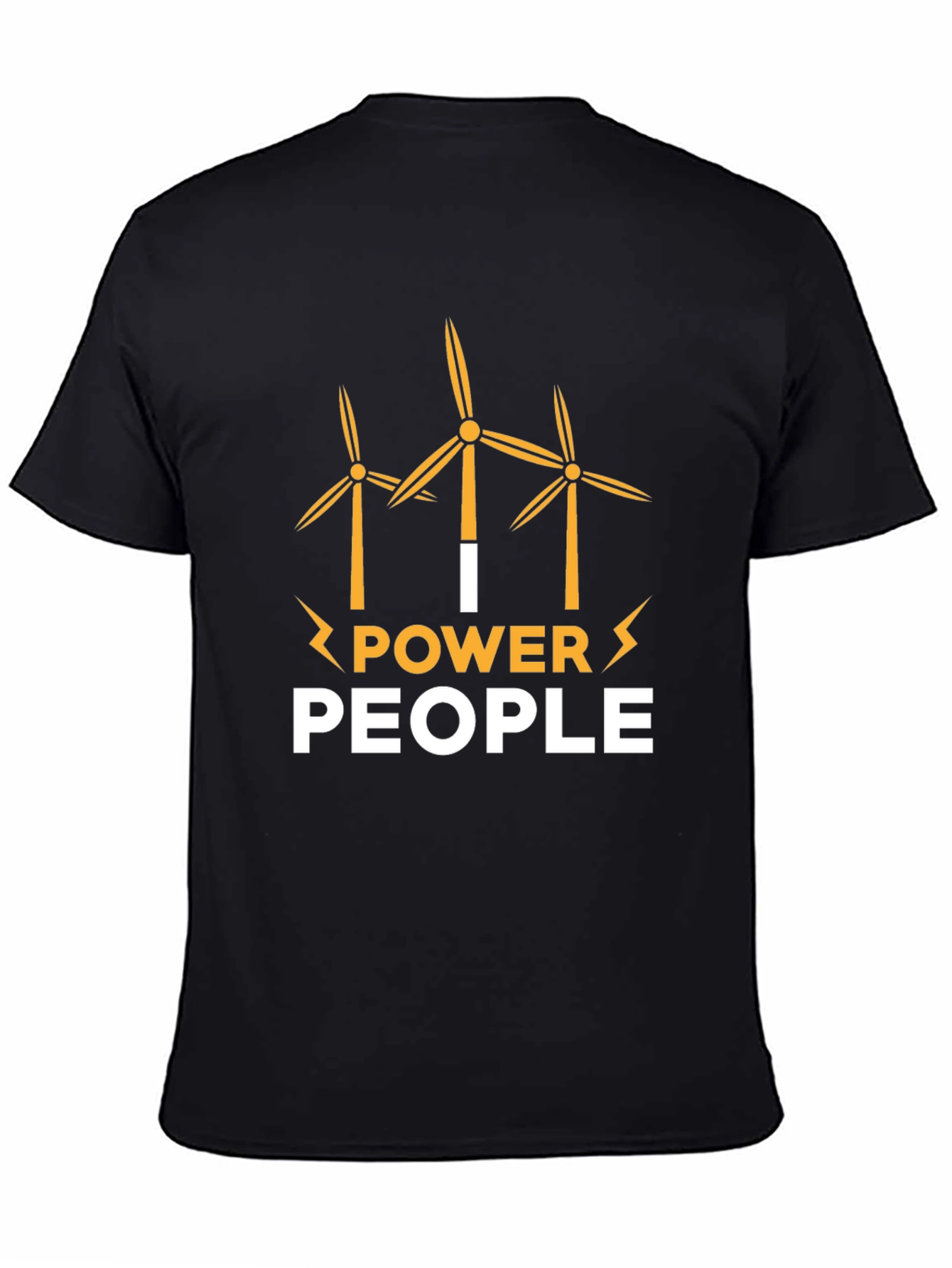 I Power People Wind Turbine Graphic T-Shirt