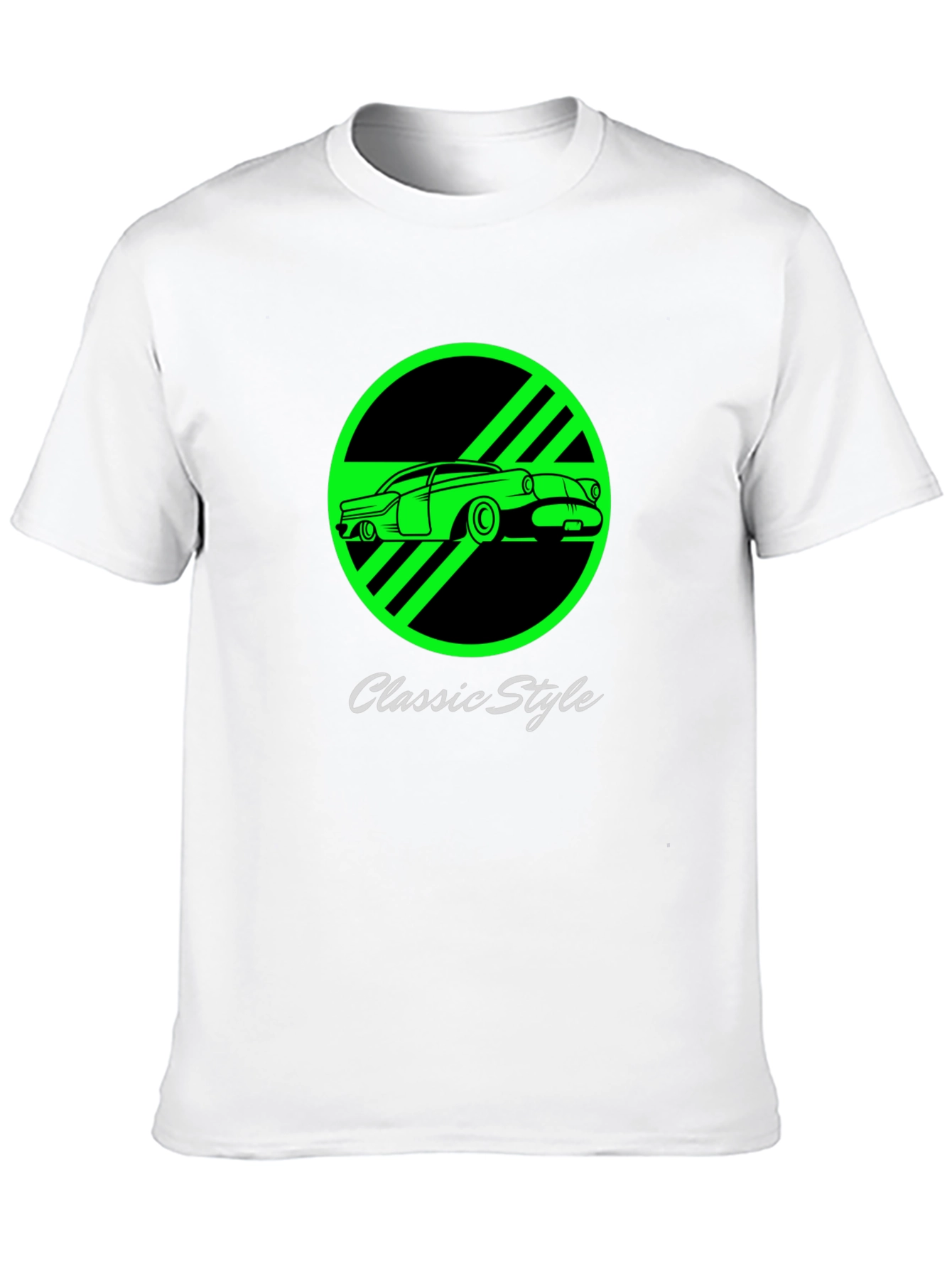 Classic Style Car Graphic Tee - Black