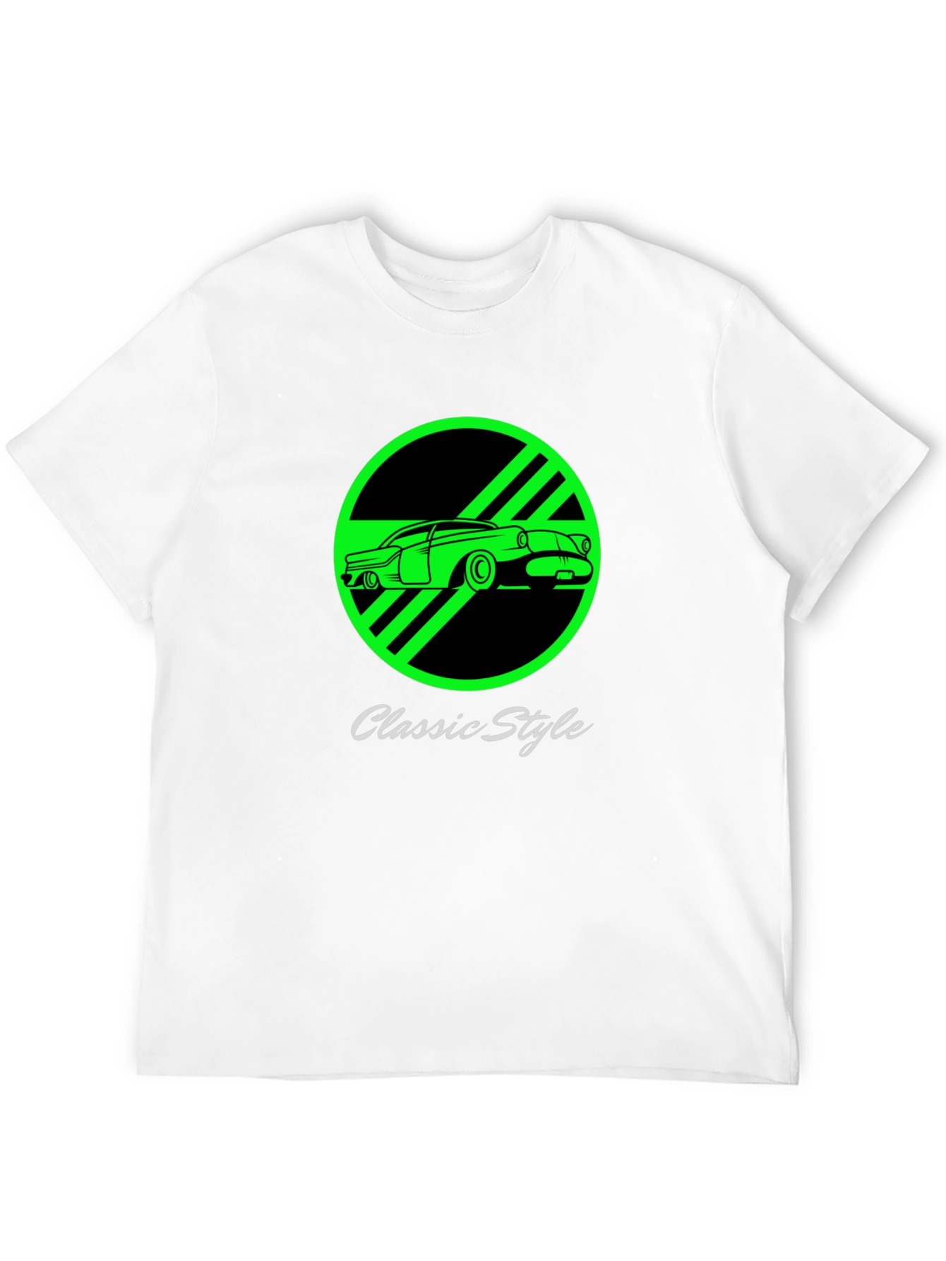 Classic Style Car Graphic Tee - Black