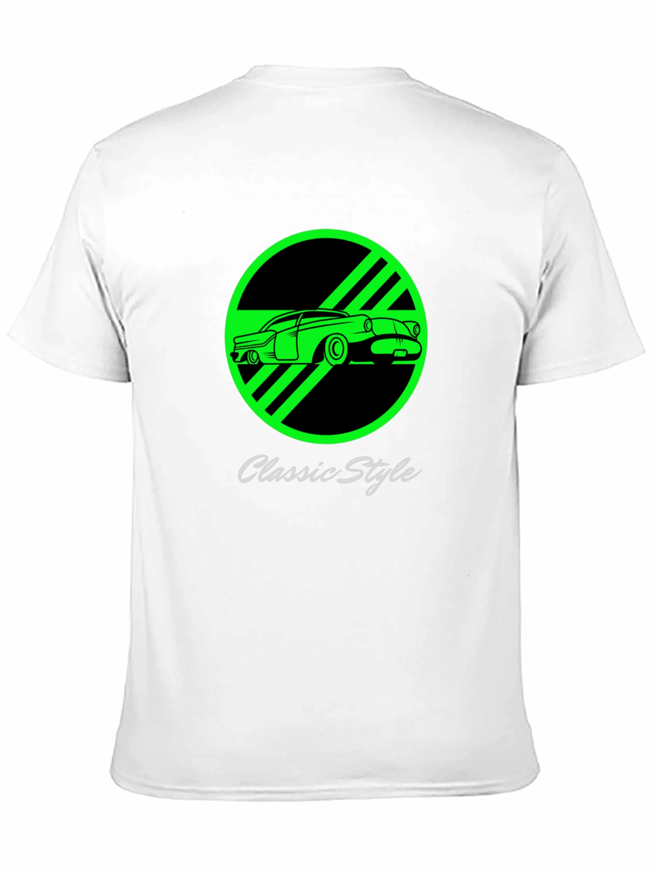Classic Style Car Graphic Tee - Black