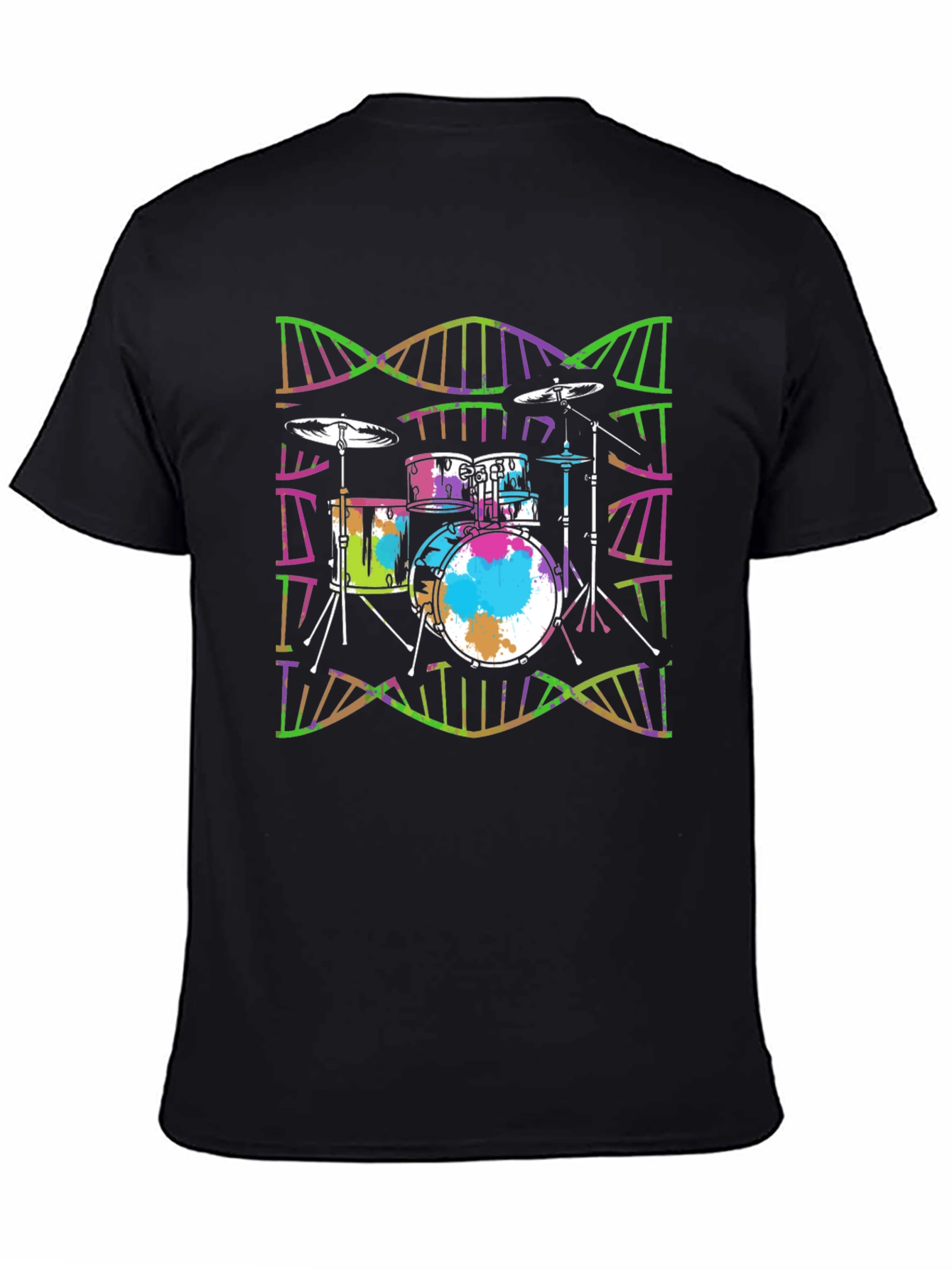 Drum Kit DNA Black T-Shirt
