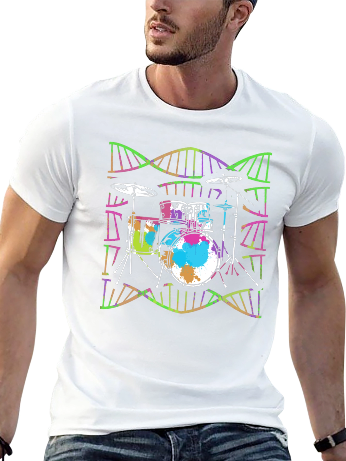 Drum Kit DNA Black T-Shirt