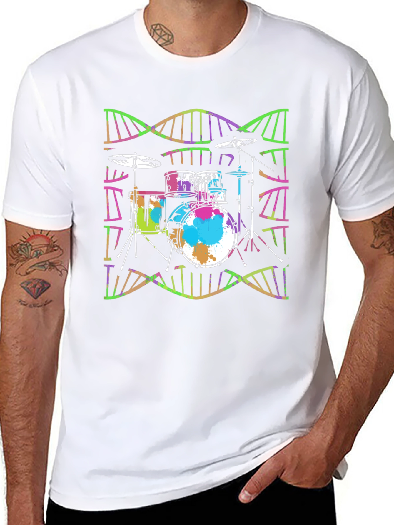 Drum Kit DNA Black T-Shirt