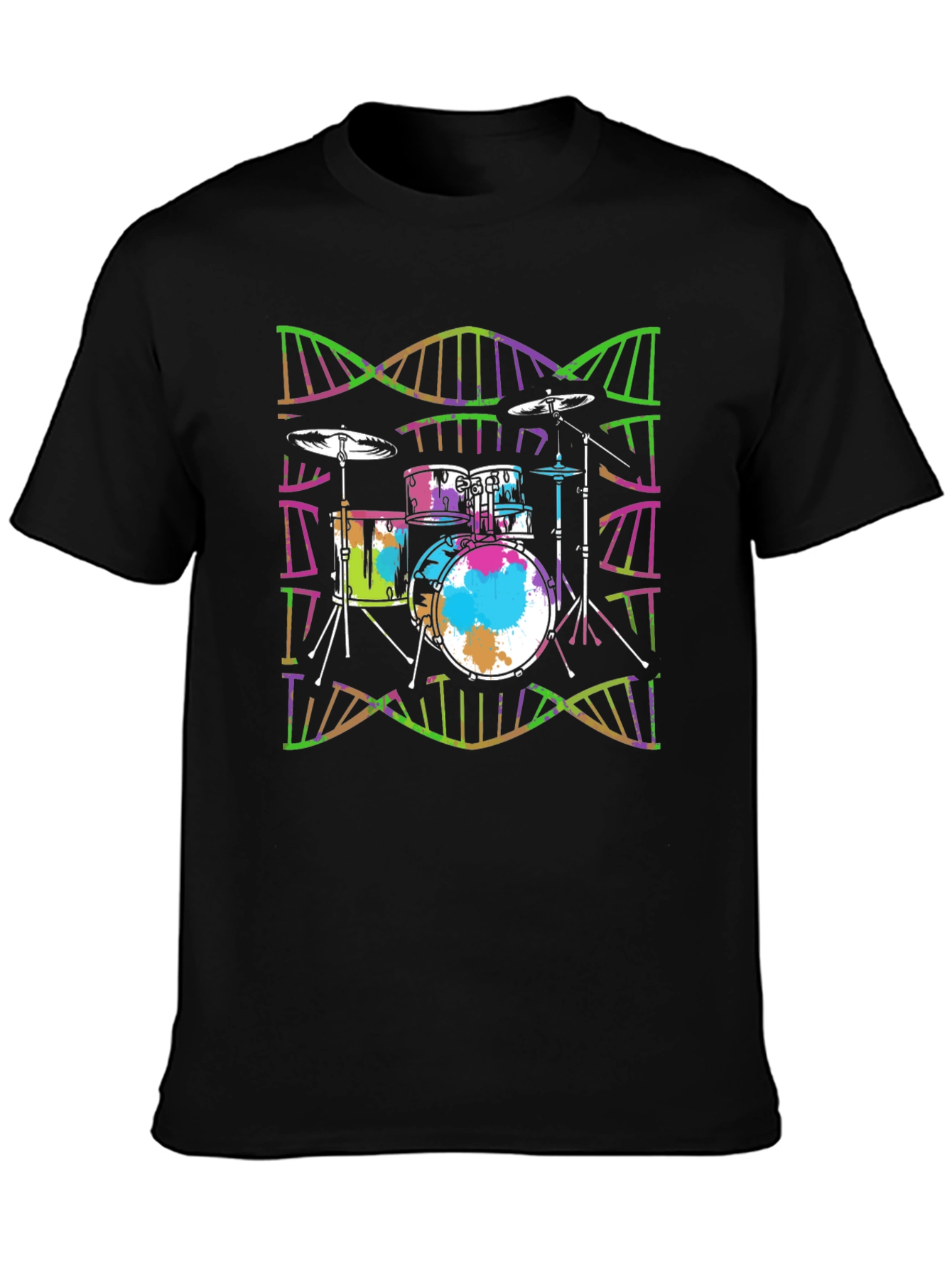 Drum Kit DNA Black T-Shirt