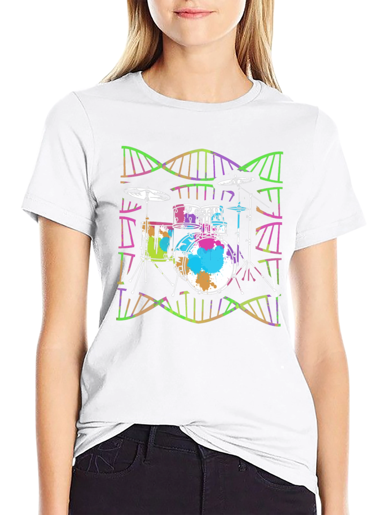 Drum Kit DNA Black T-Shirt