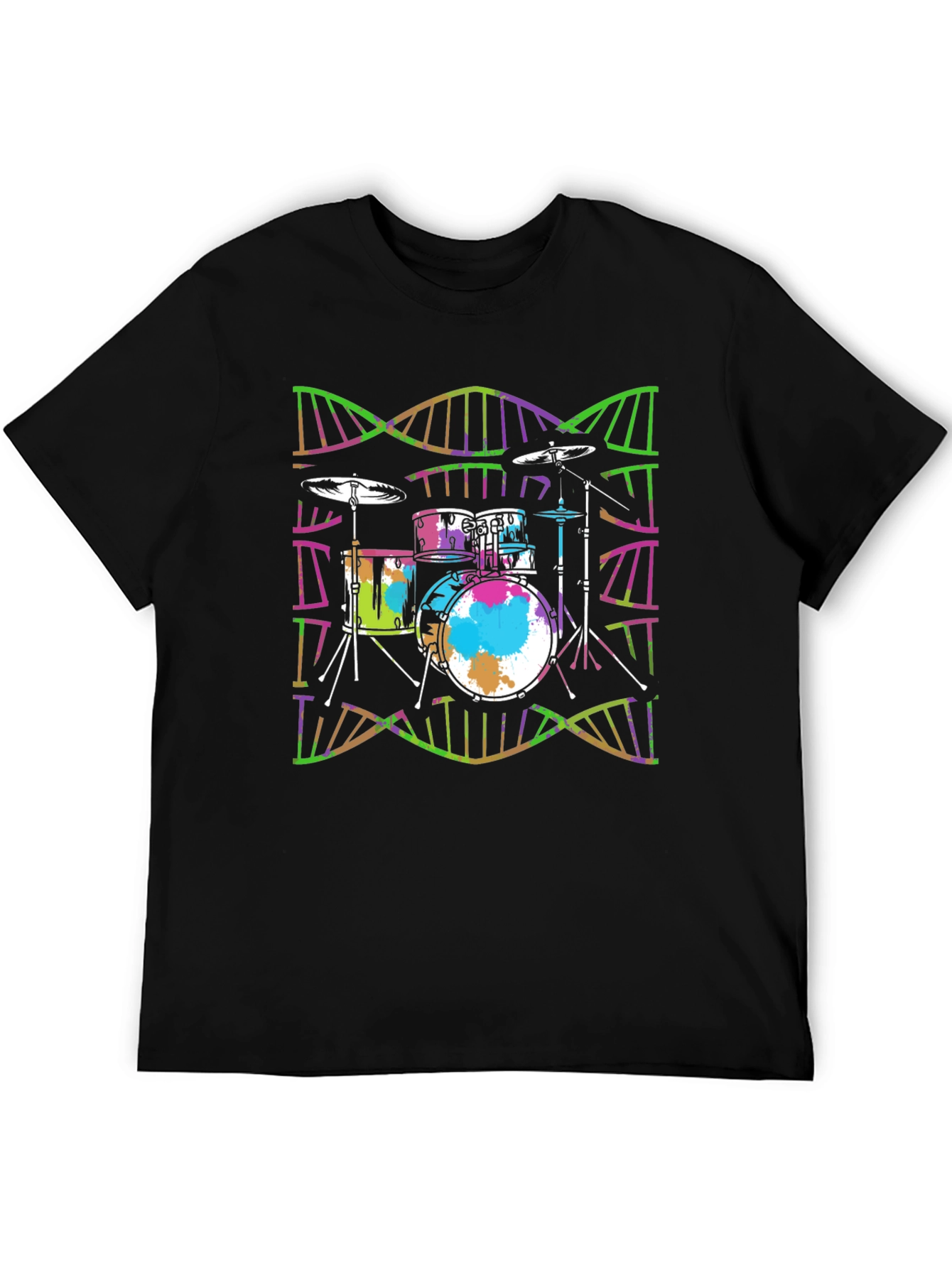 Drum Kit DNA Black T-Shirt