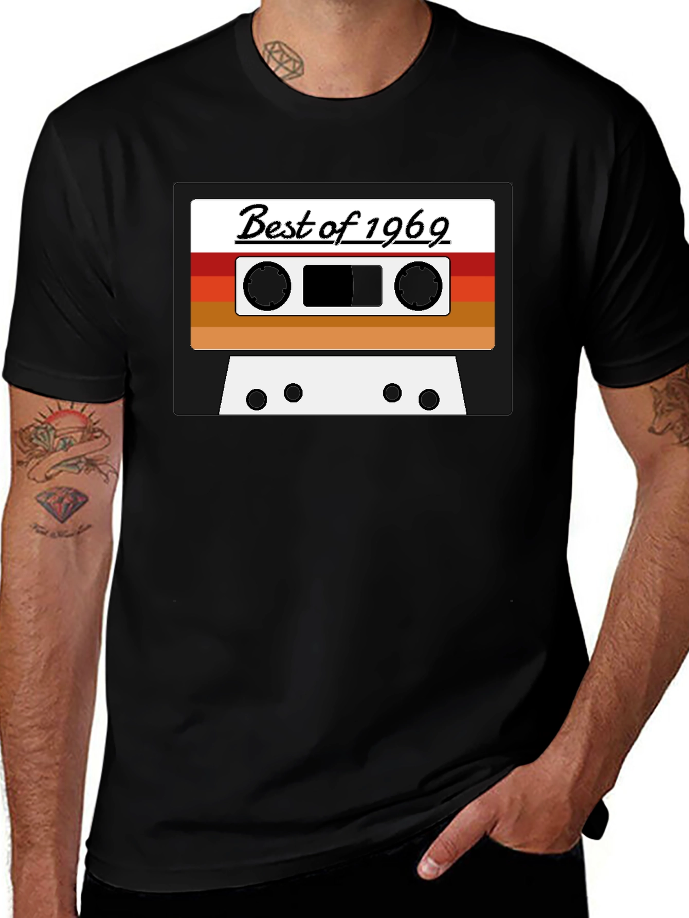 Retro Cassette Tape Best of 1969 Graphic T-Shirt