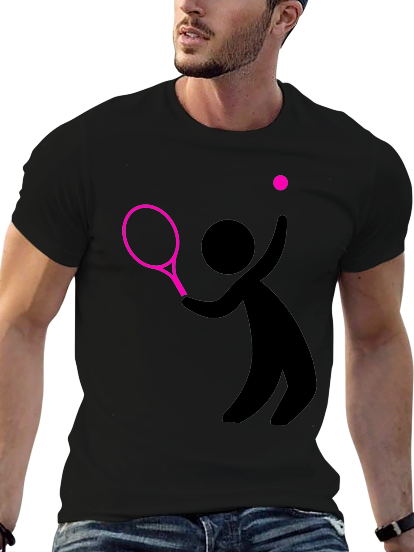 Tennis Player Graphic Tee - Serve Up Style