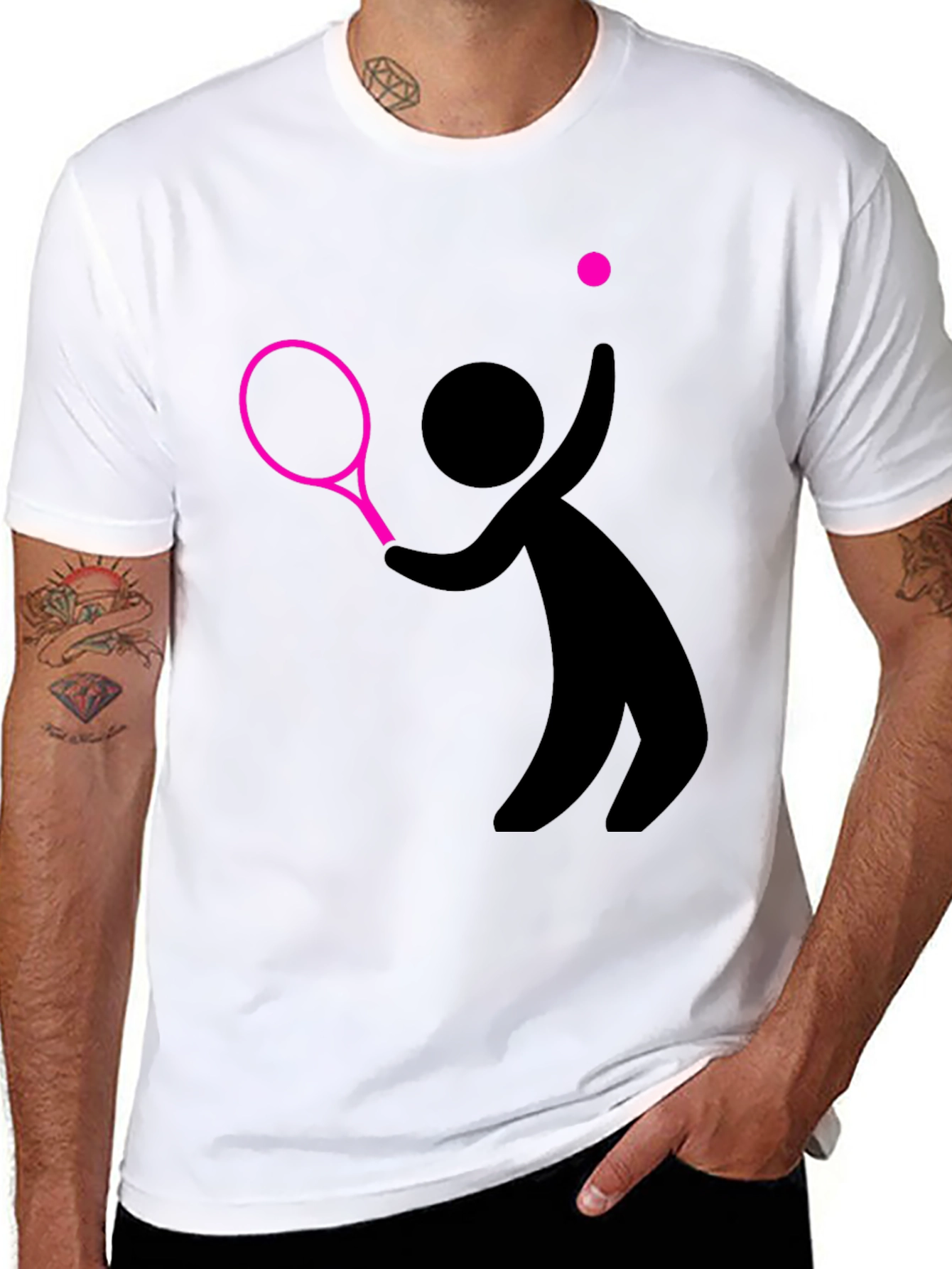 Tennis Player Graphic Tee - Serve Up Style