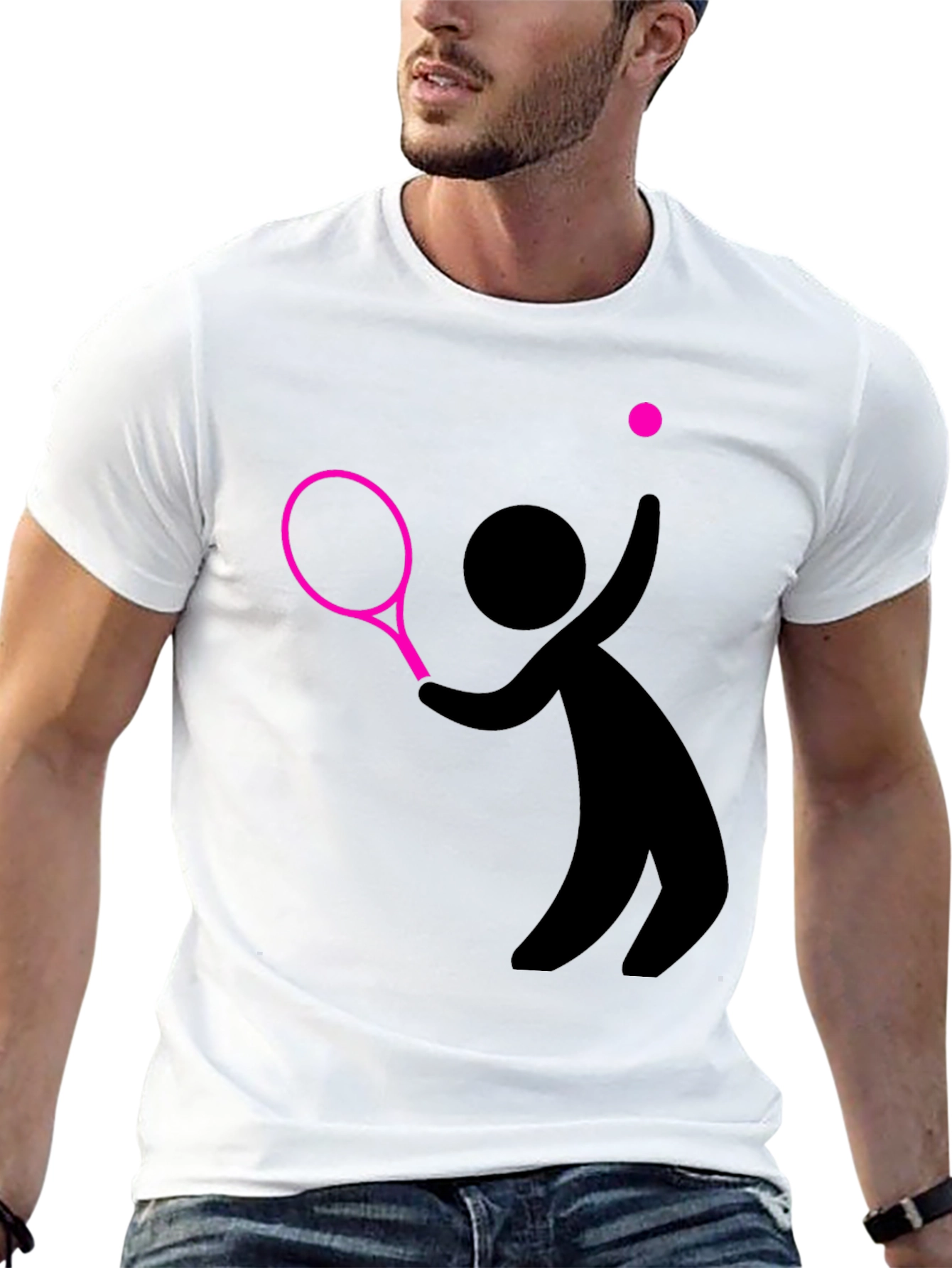Tennis Player Graphic Tee - Serve Up Style